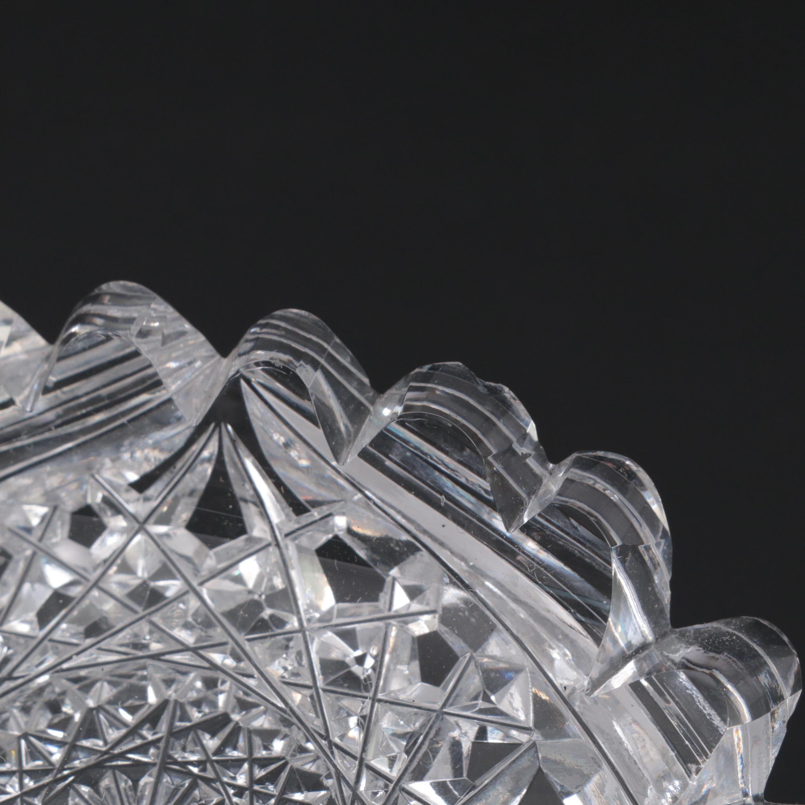 J. Hoare & Co. "Hindoo" American Brilliant Cut Glass Tray, Late 19th Century