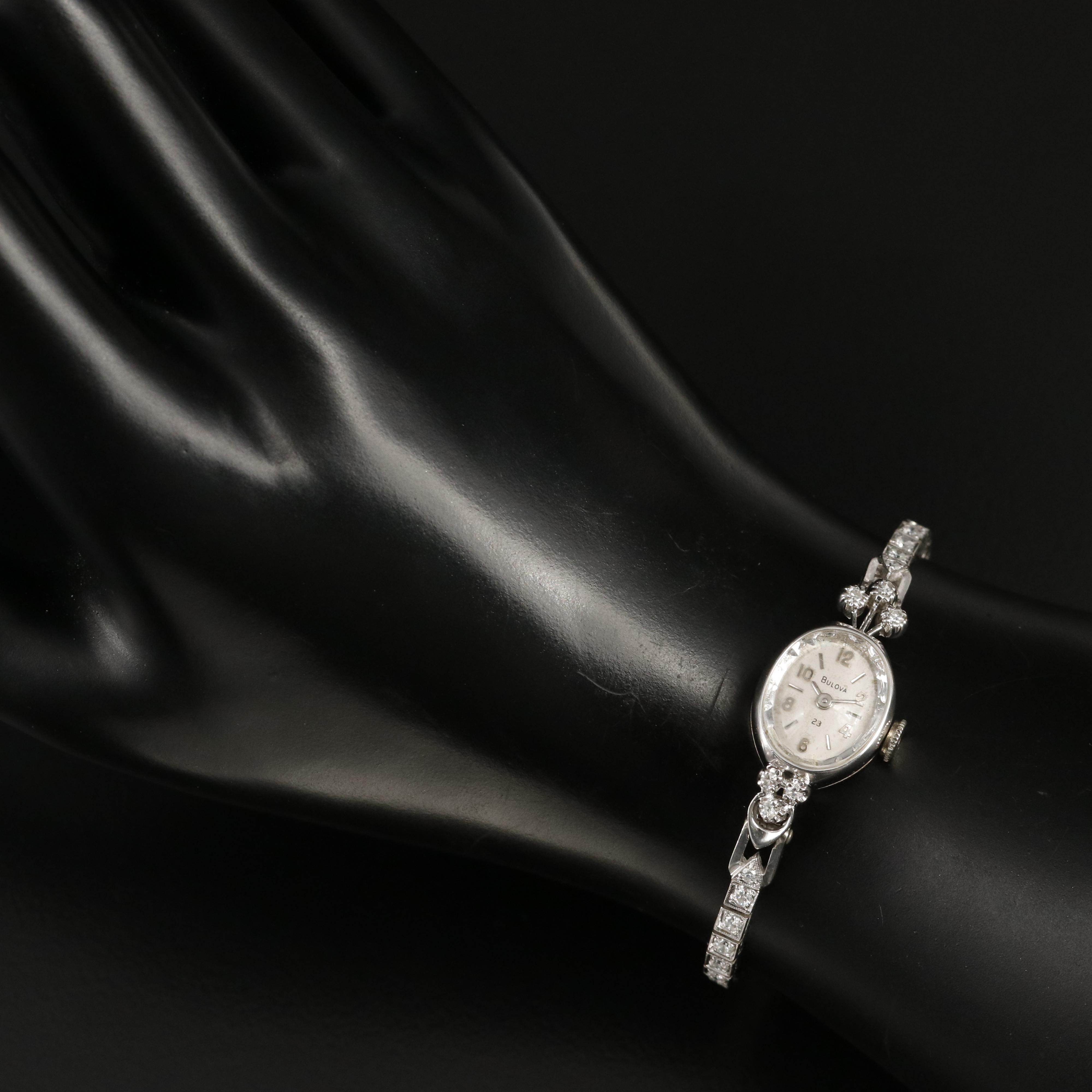 14K Bulova 1.00 CTW Diamond Watch