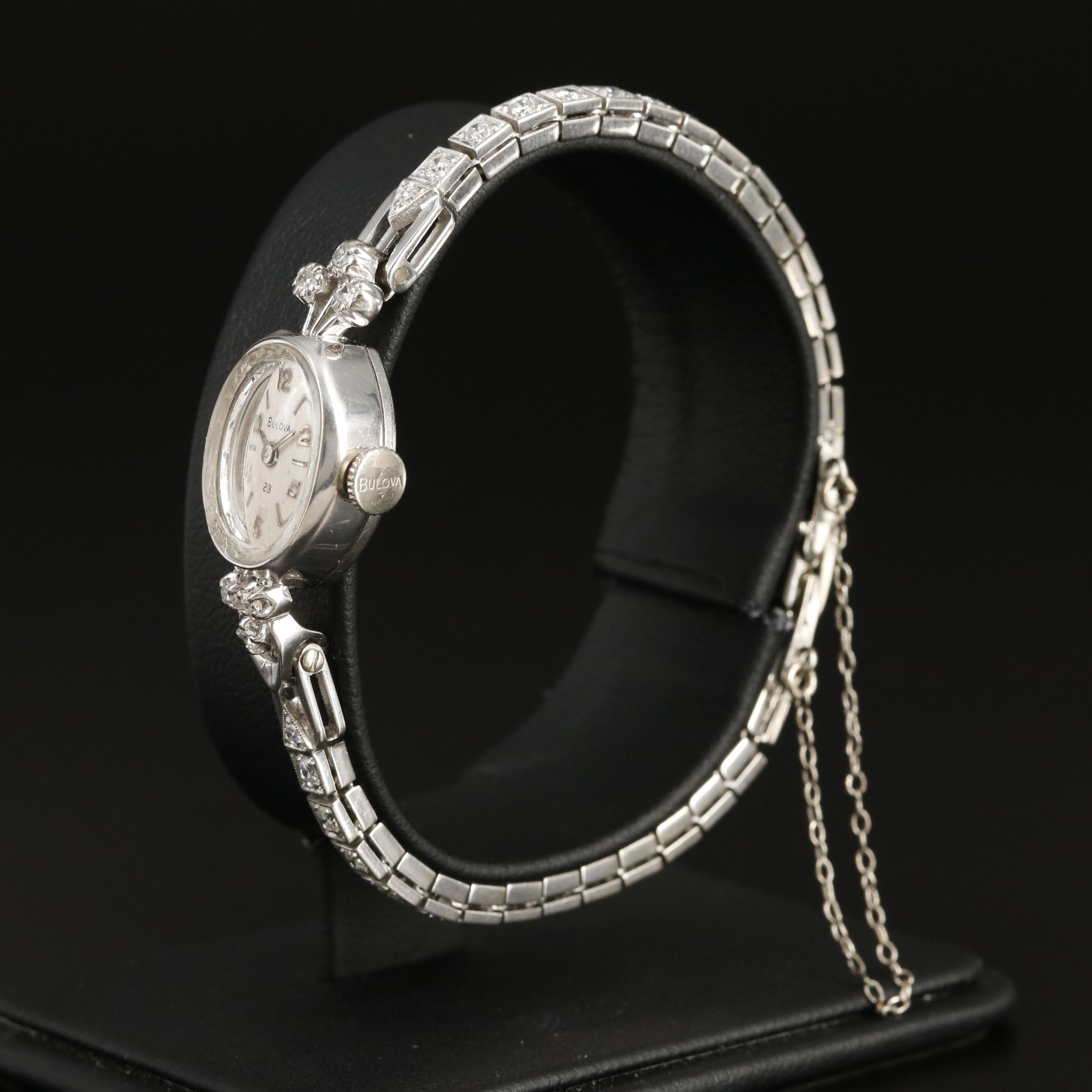 14K Bulova 1.00 CTW Diamond Watch