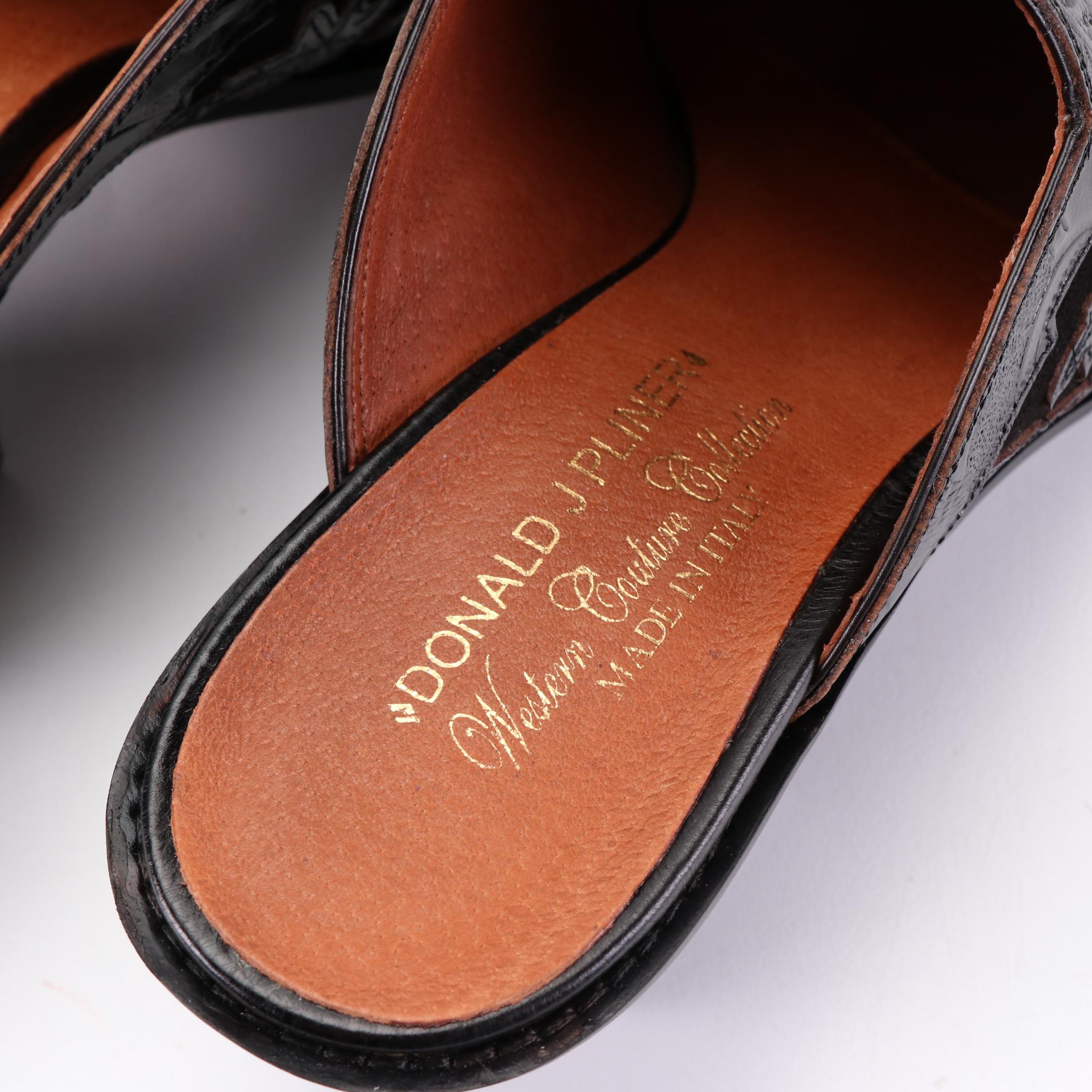 Donald J Pliner Western Couture Collection Italo Mules in Leather/Suede with Box