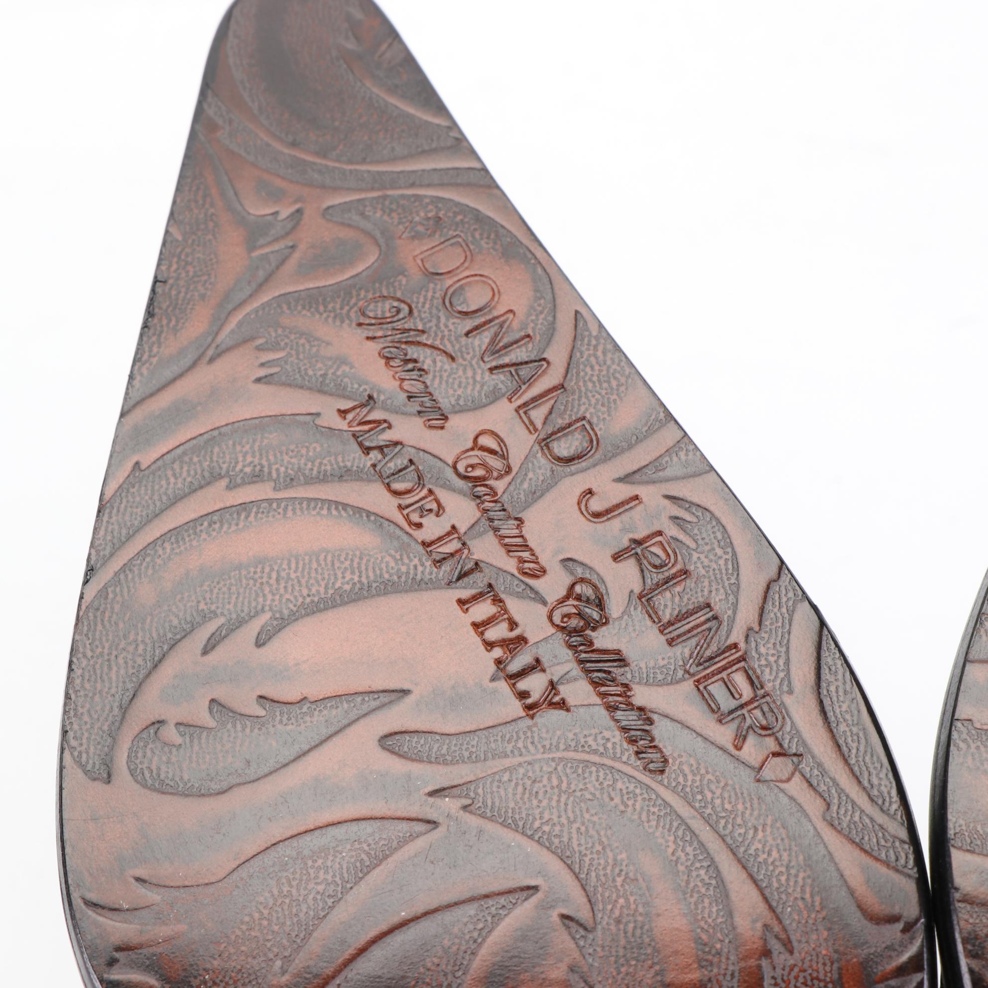 Donald J Pliner Western Couture Collection Italo Mules in Leather/Suede with Box