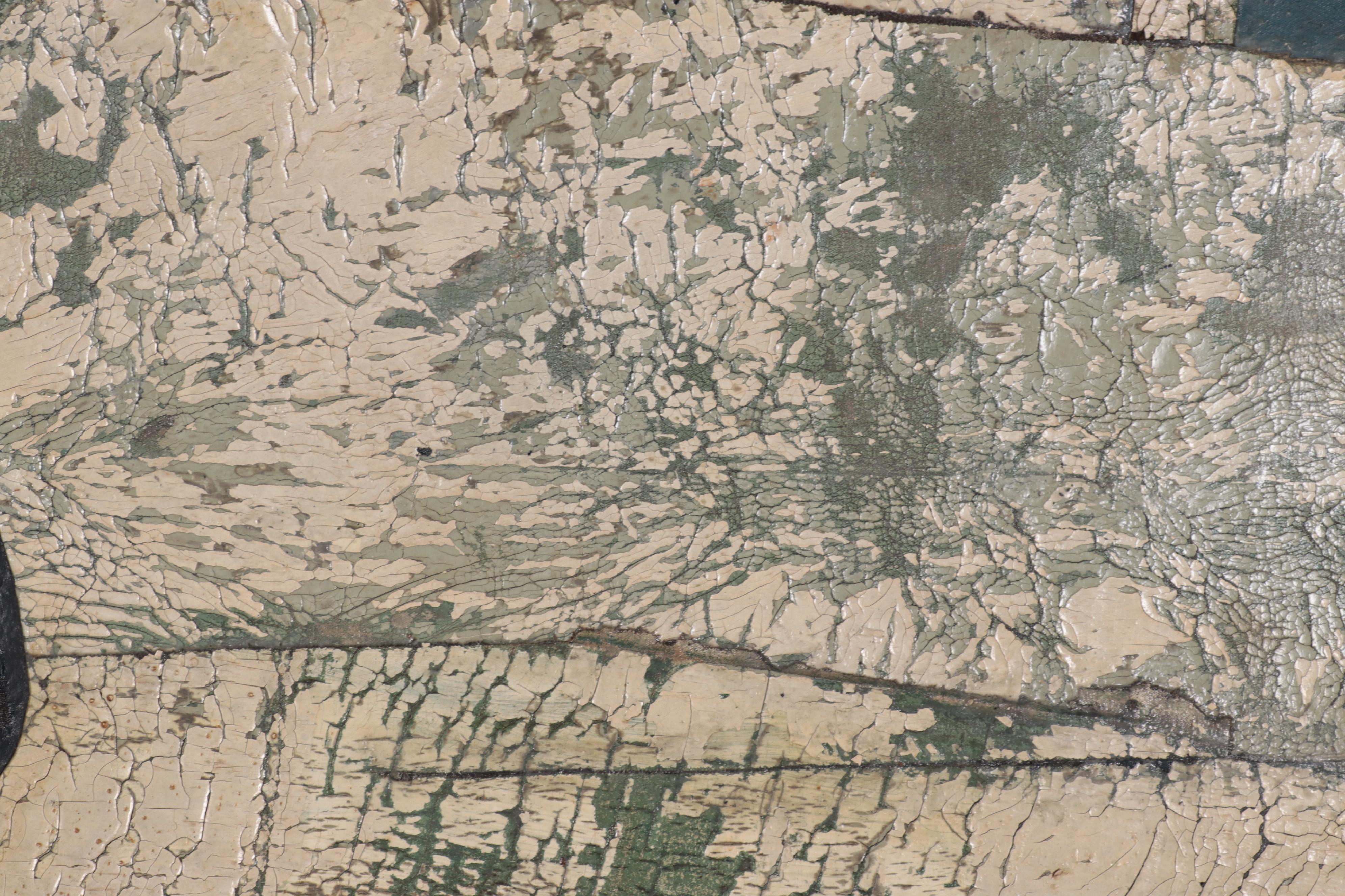 Paul Pollaro Mixed Media Painting "Fleeing African," 1965