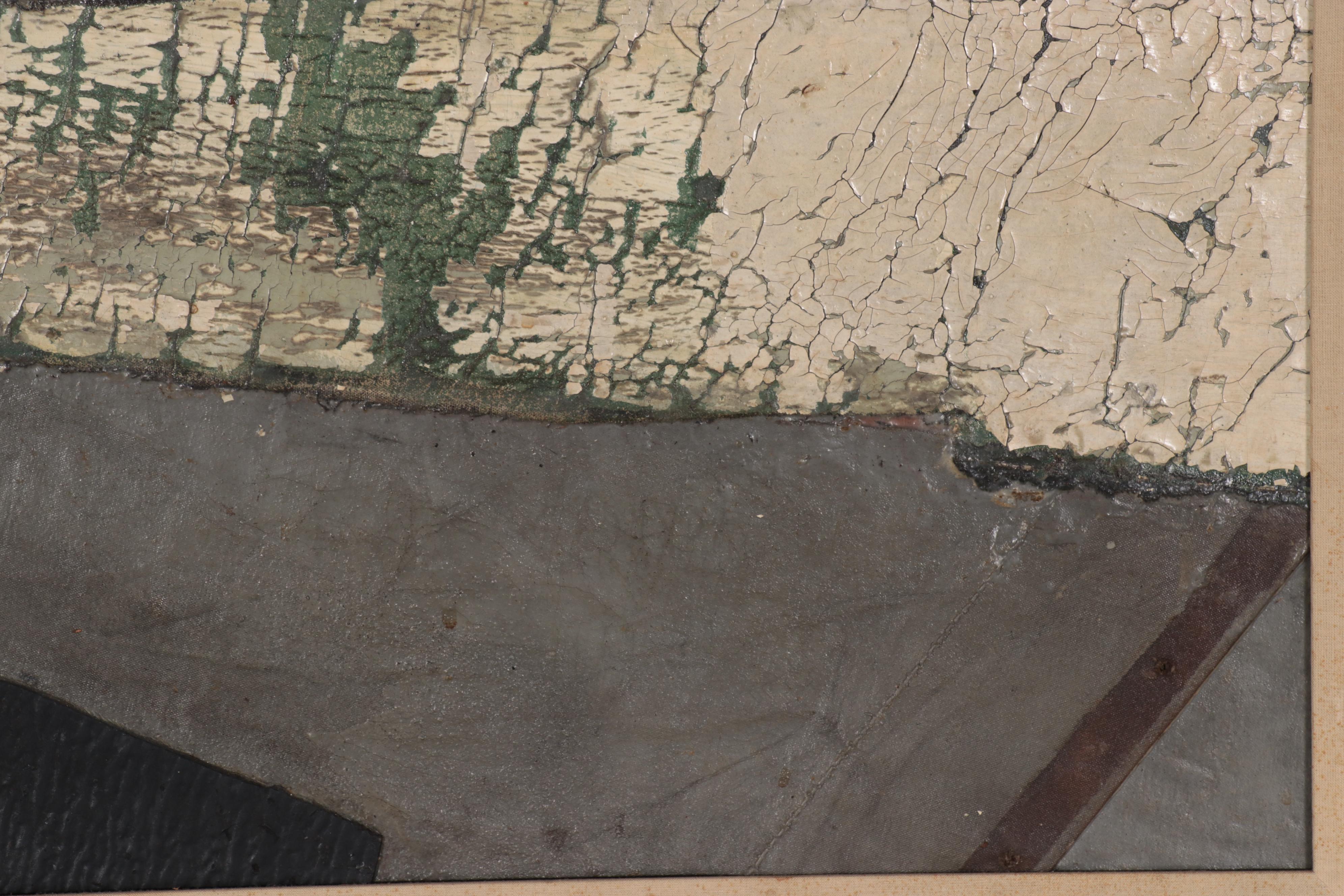 Paul Pollaro Mixed Media Painting "Fleeing African," 1965