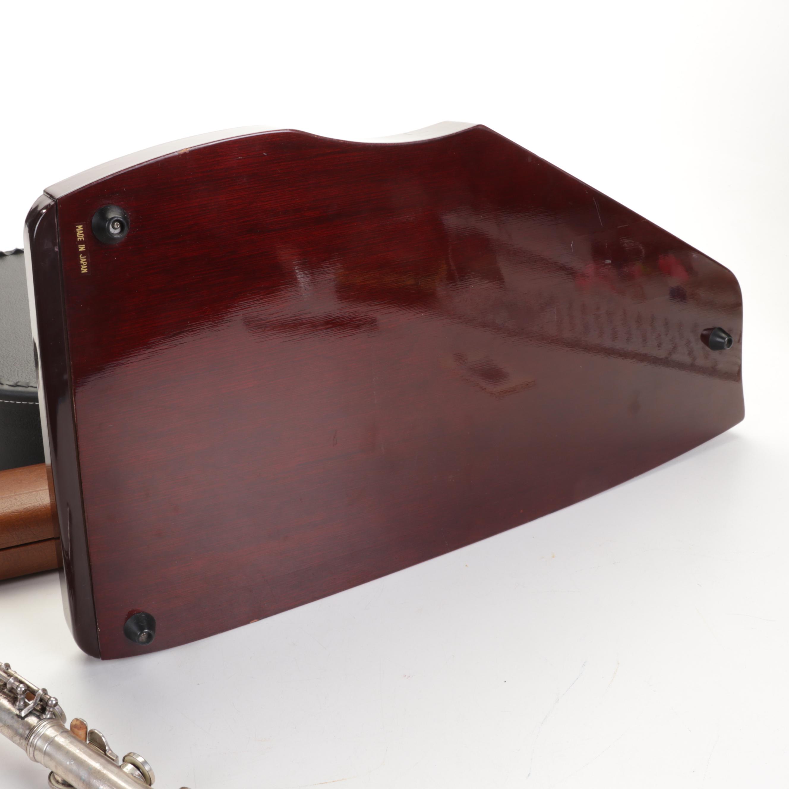 W.T. Armstrong Flute and 36-String Sekova Chromaharp Autoharp With Cases