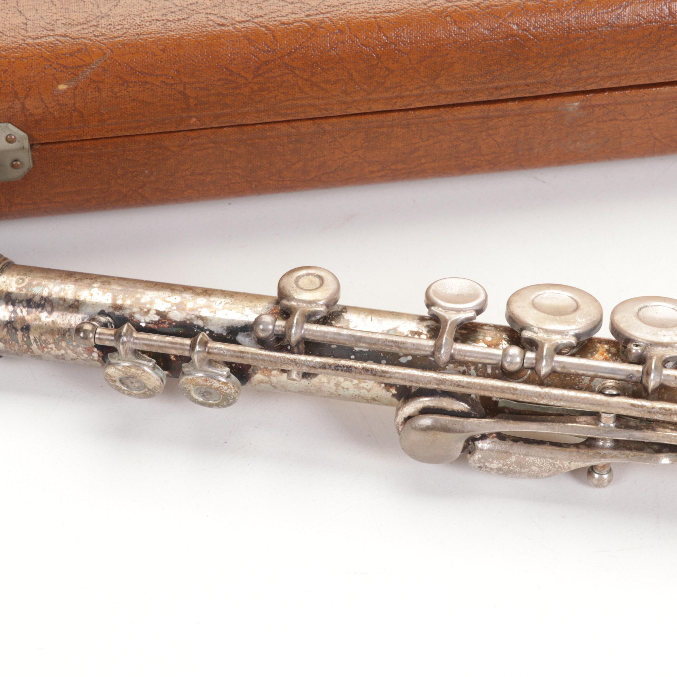 W.T. Armstrong Flute and 36-String Sekova Chromaharp Autoharp With Cases