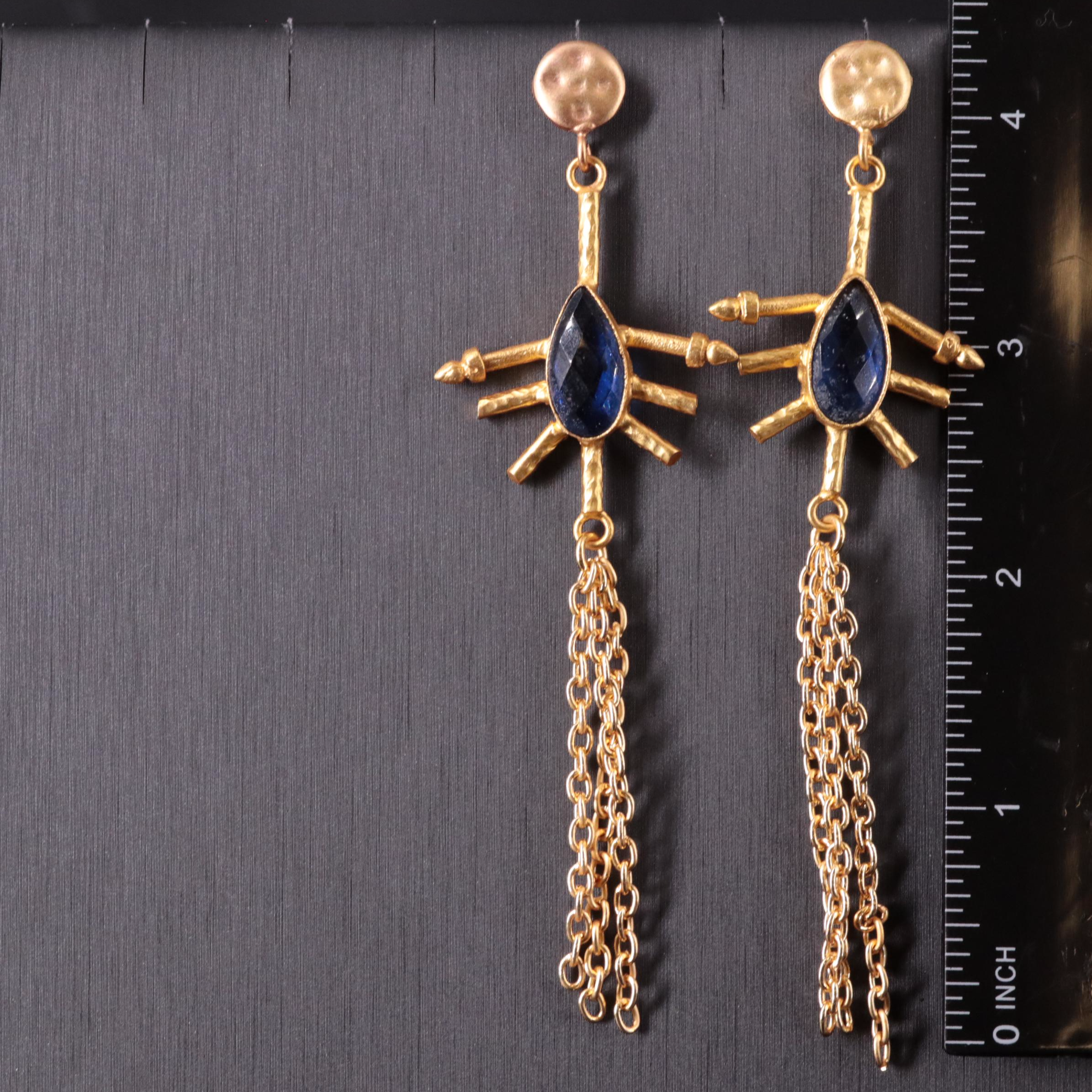 Gemstone Dangle Earrings