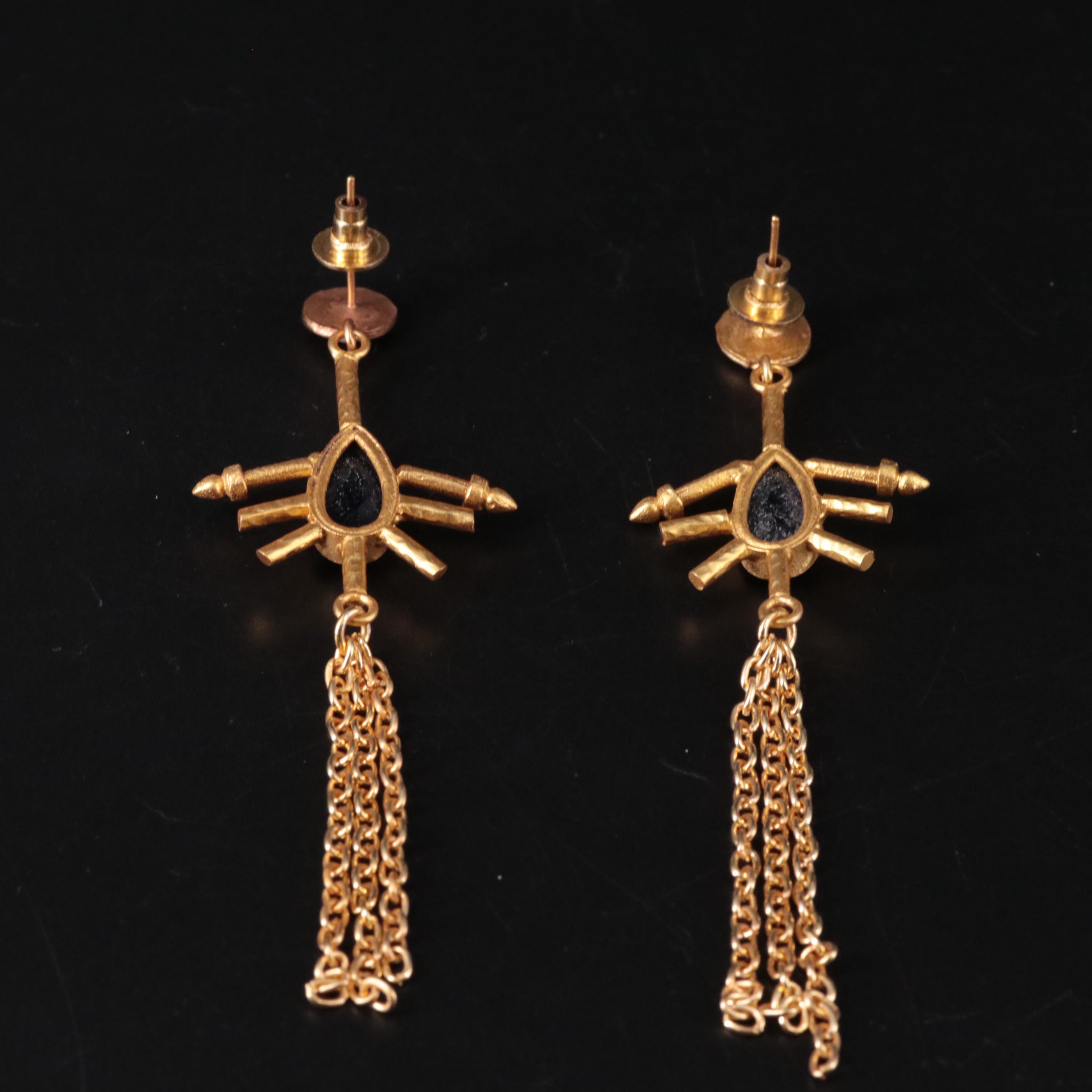 Gemstone Dangle Earrings