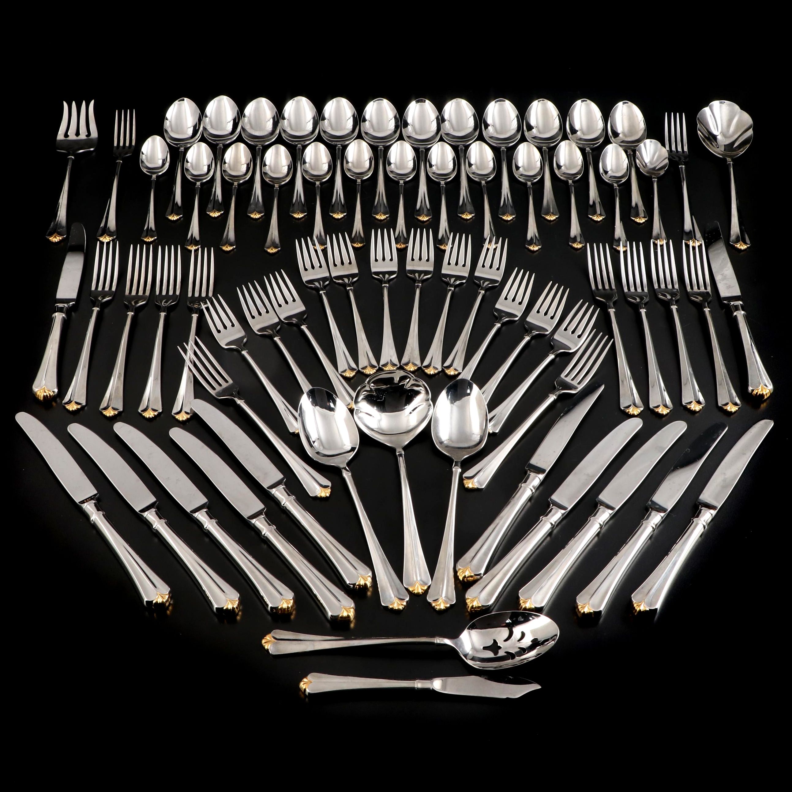 Oneida "Golden Juilliard" Stainless Steel Flatware