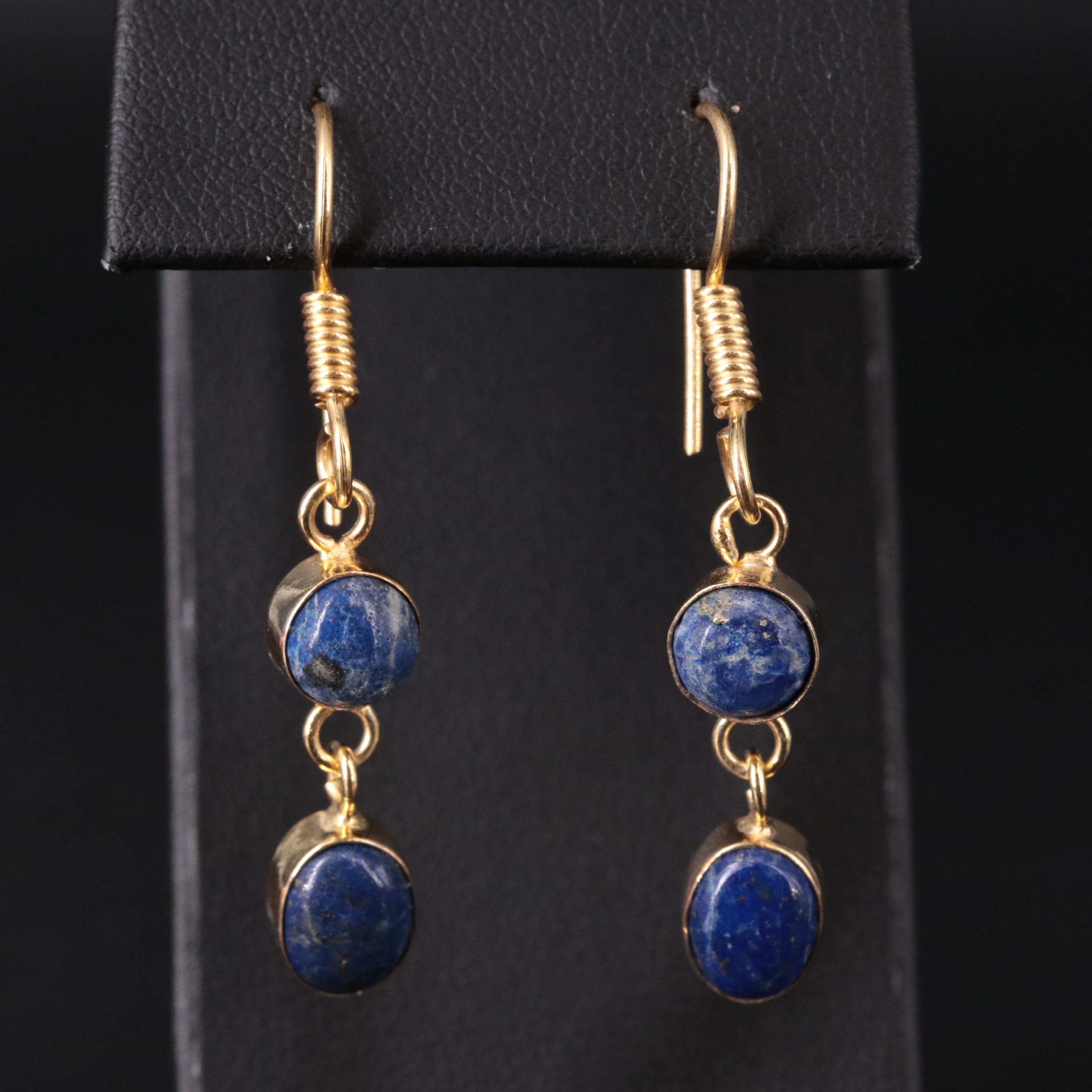 Lapis Lazuli Drop Earrings