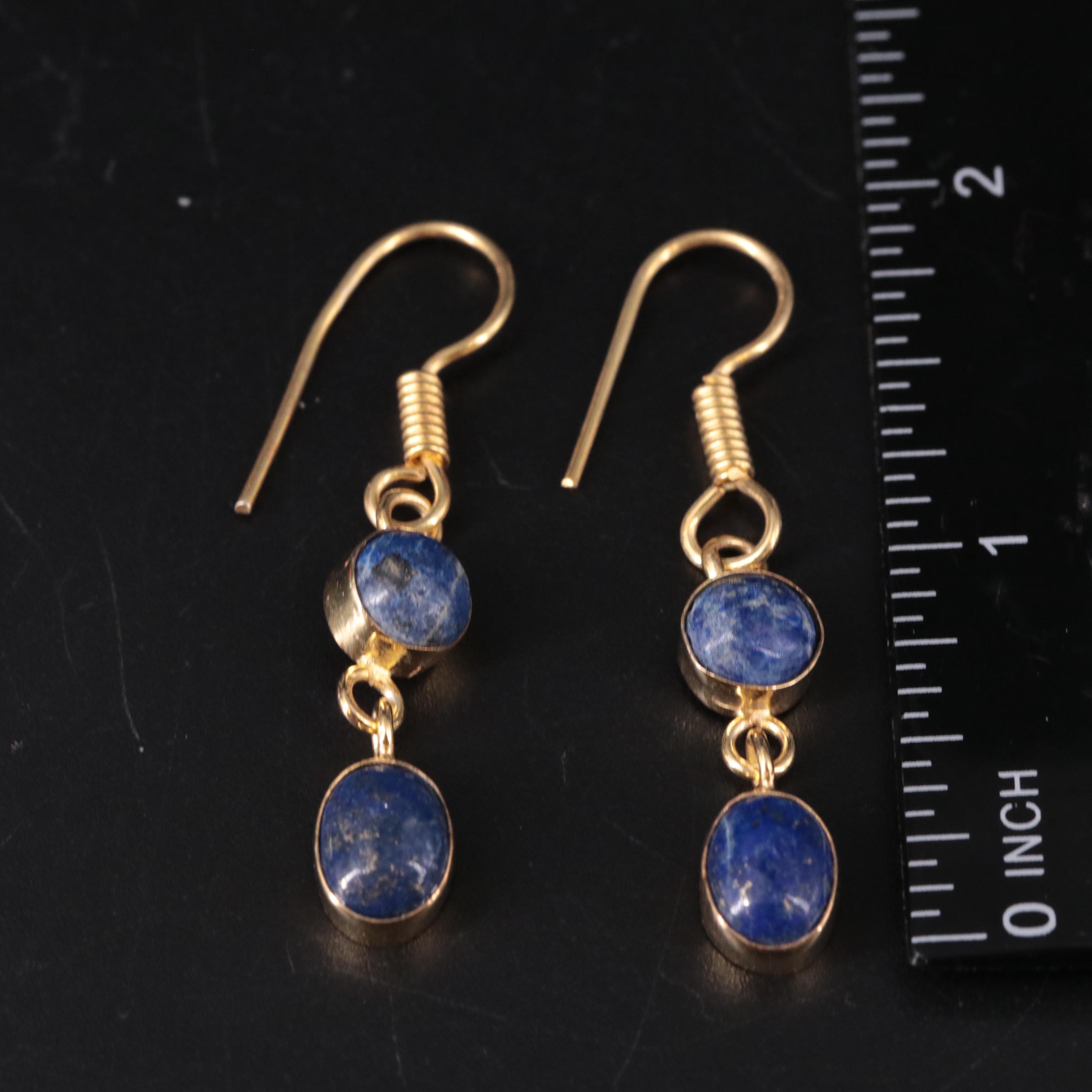 Lapis Lazuli Drop Earrings