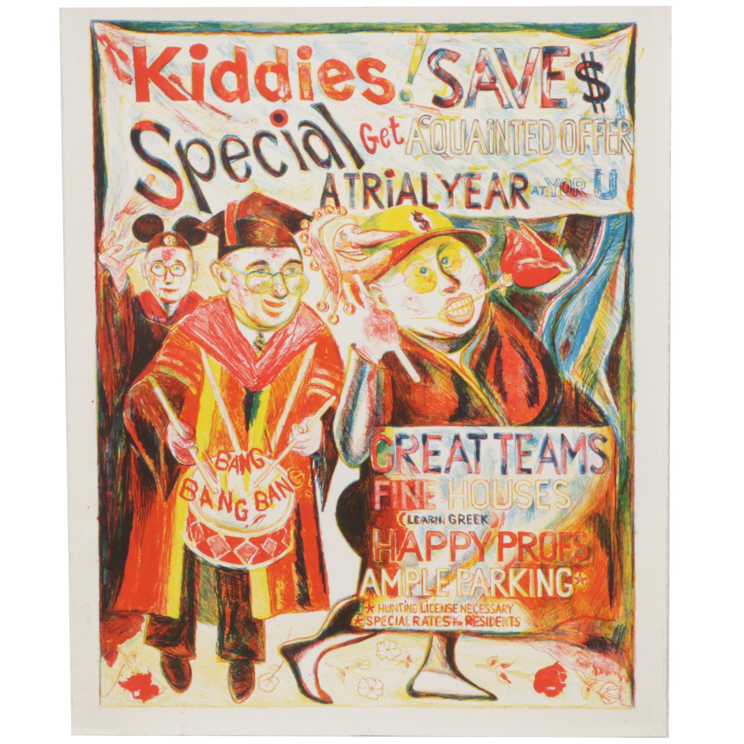 Sidney Chafetz Color Lithograph "Panem et Circenses," Circa 2001