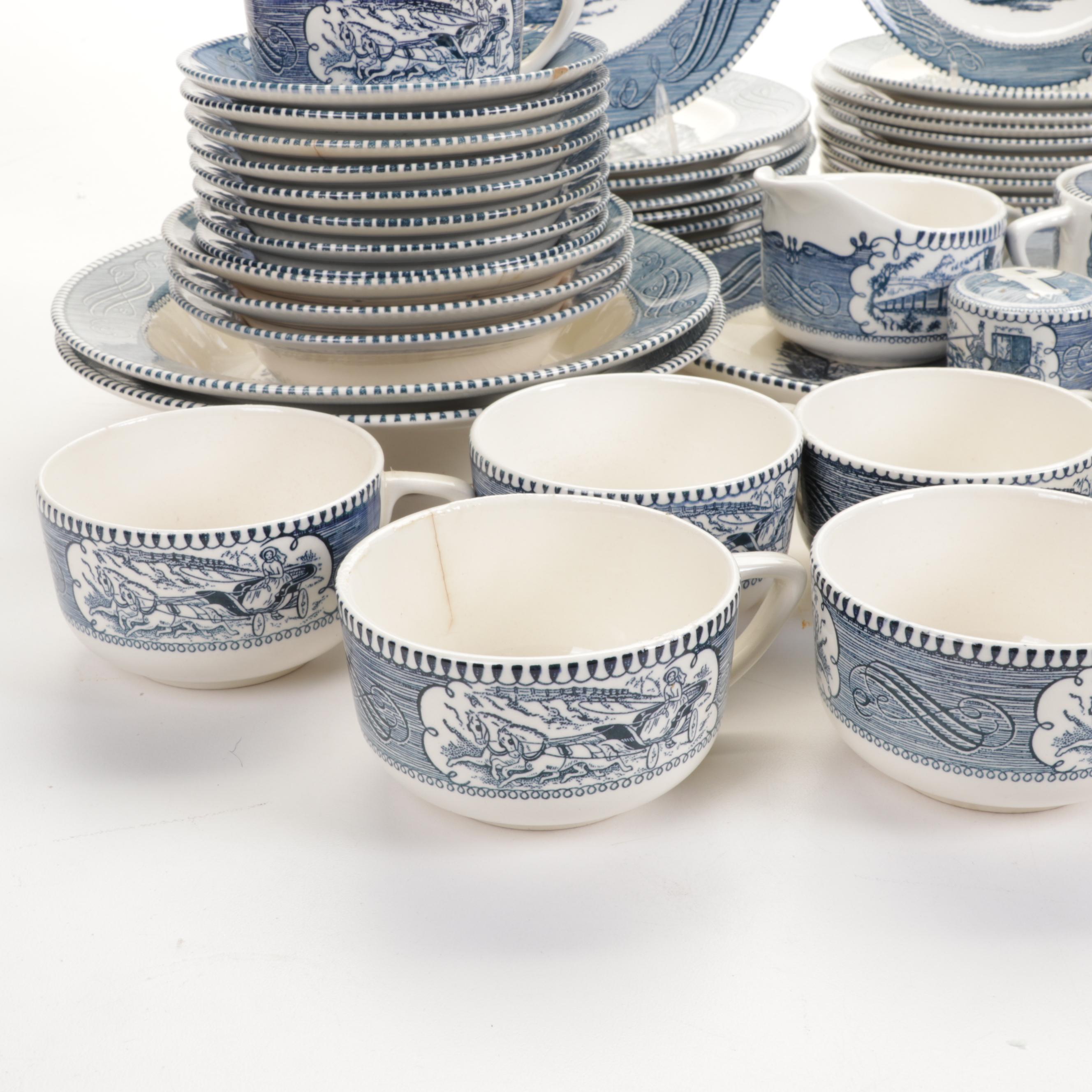 Royal U.S.A. "Currier & Ives Blue" Dinnerware, 1950-1970