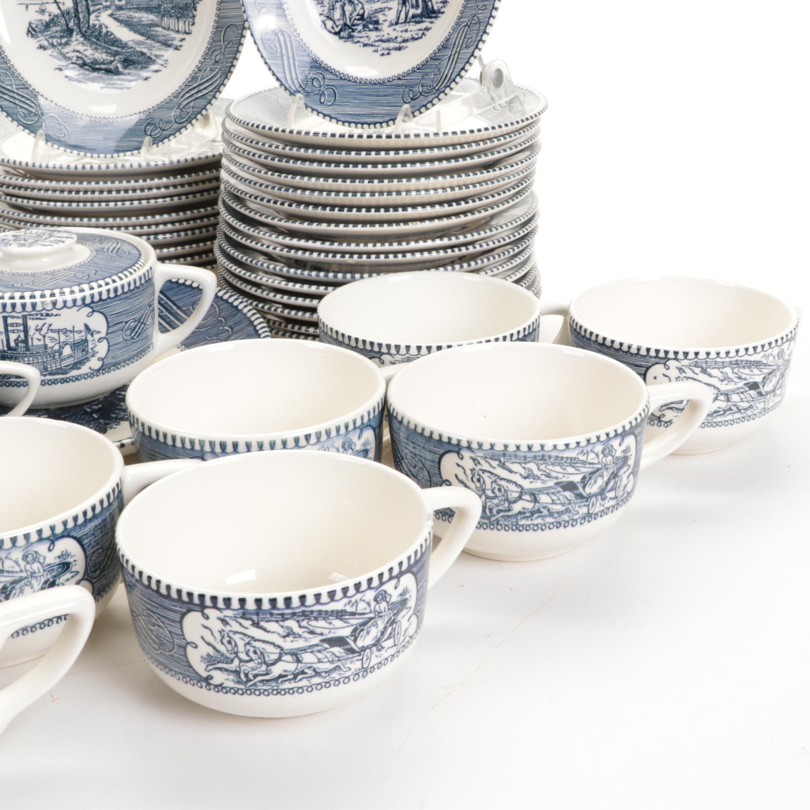 Royal U.S.A. "Currier & Ives Blue" Dinnerware, 1950-1970