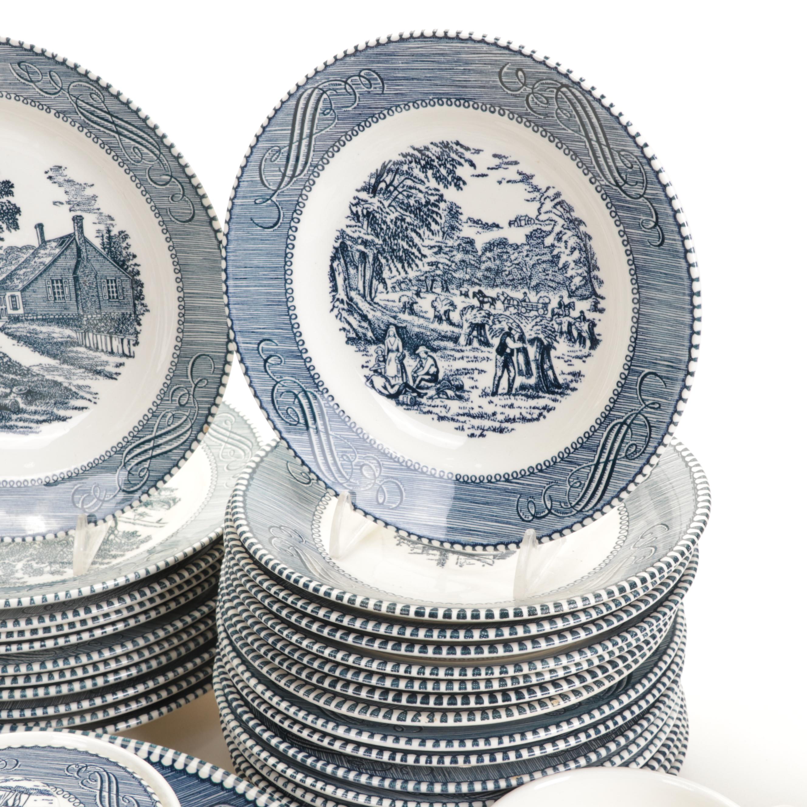 Royal U.S.A. "Currier & Ives Blue" Dinnerware, 1950-1970