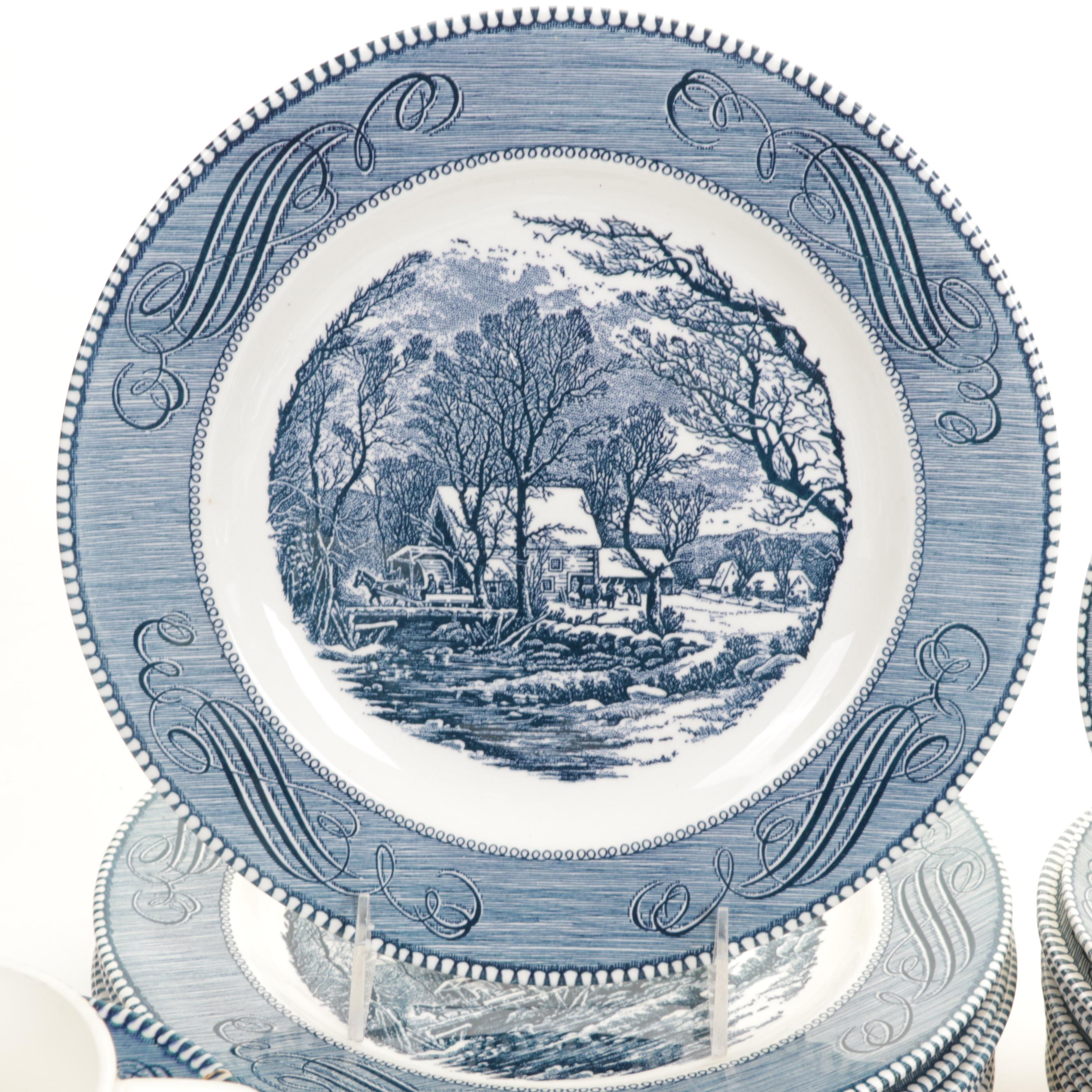 Royal U.S.A. "Currier & Ives Blue" Dinnerware, 1950-1970