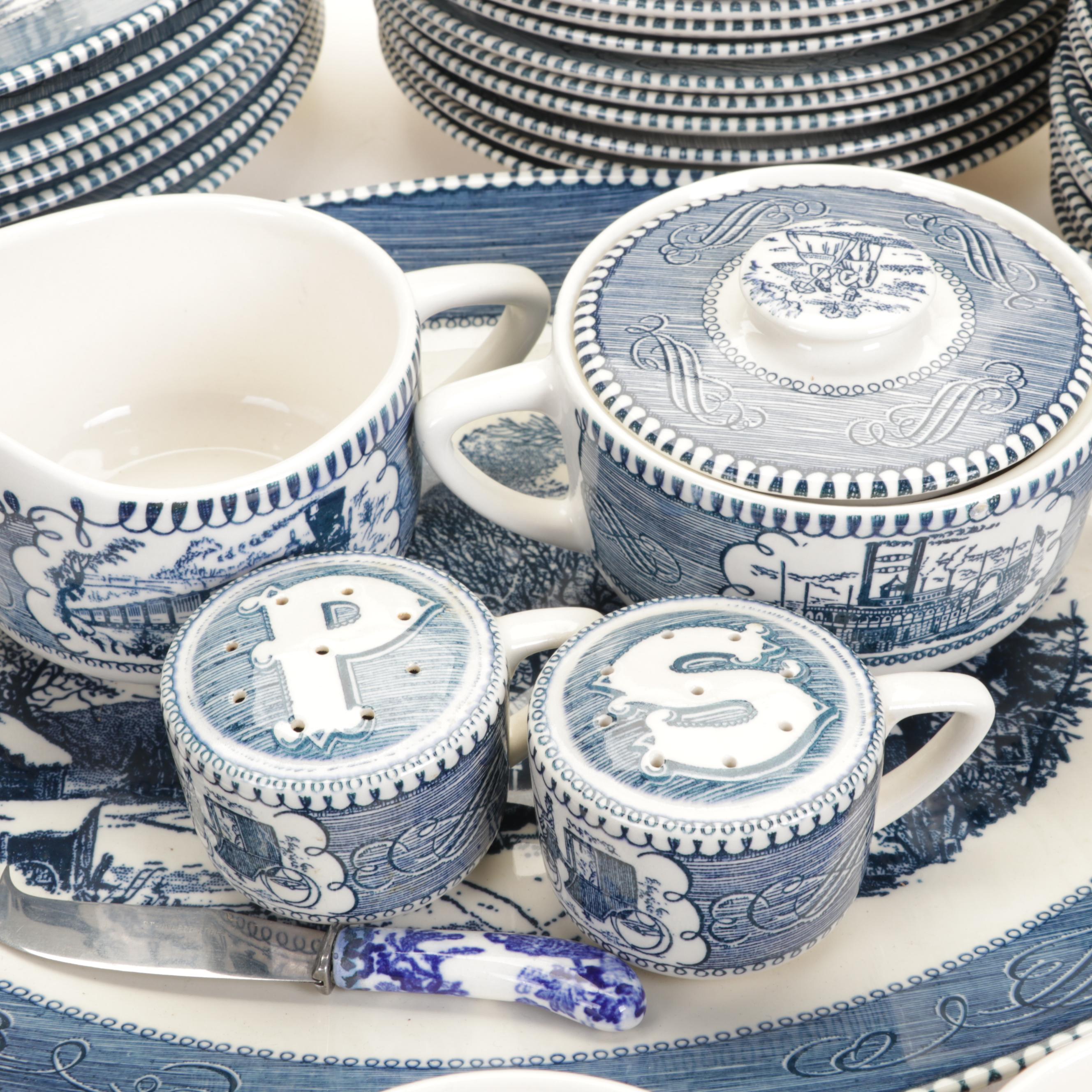 Royal U.S.A. "Currier & Ives Blue" Dinnerware, 1950-1970