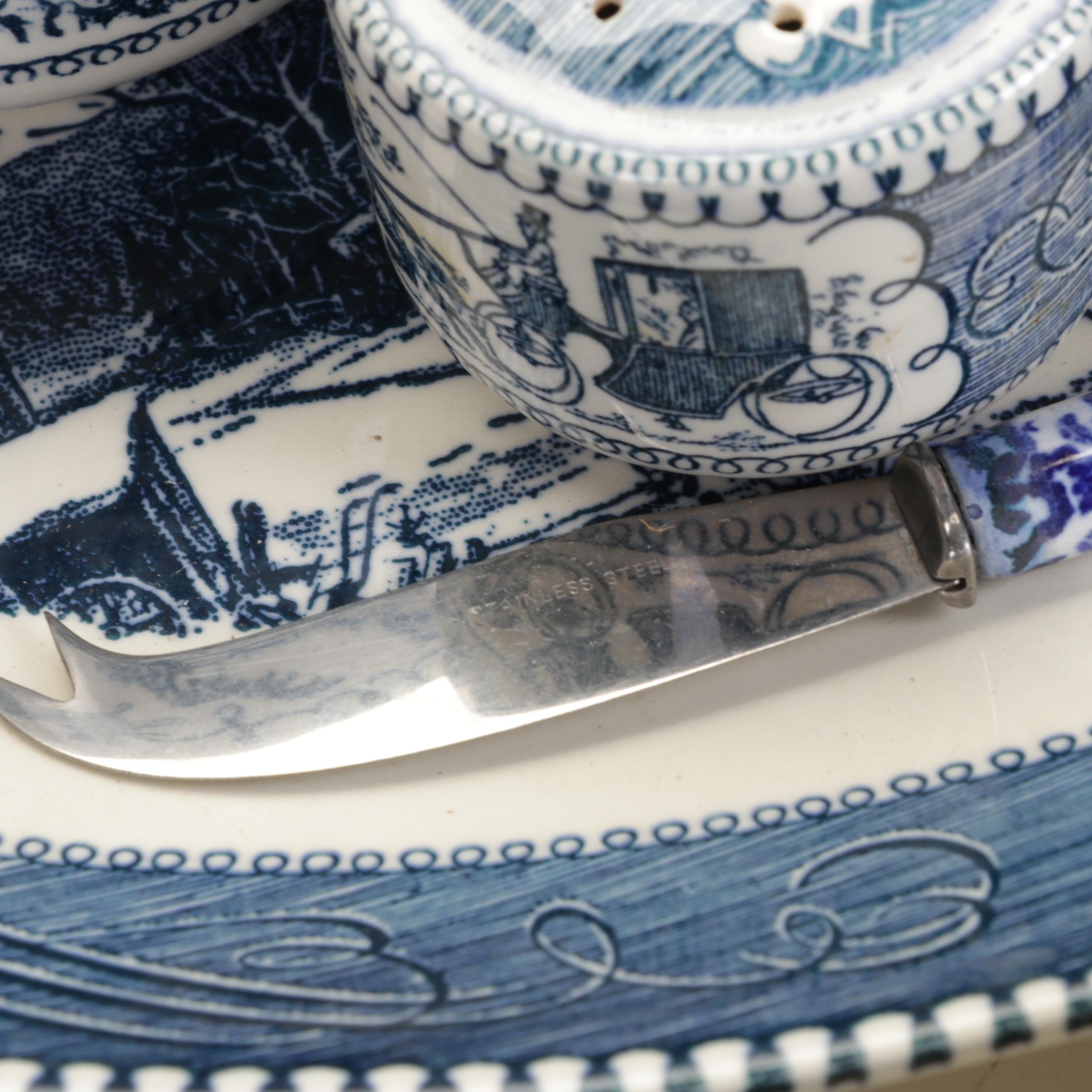 Royal U.S.A. "Currier & Ives Blue" Dinnerware, 1950-1970