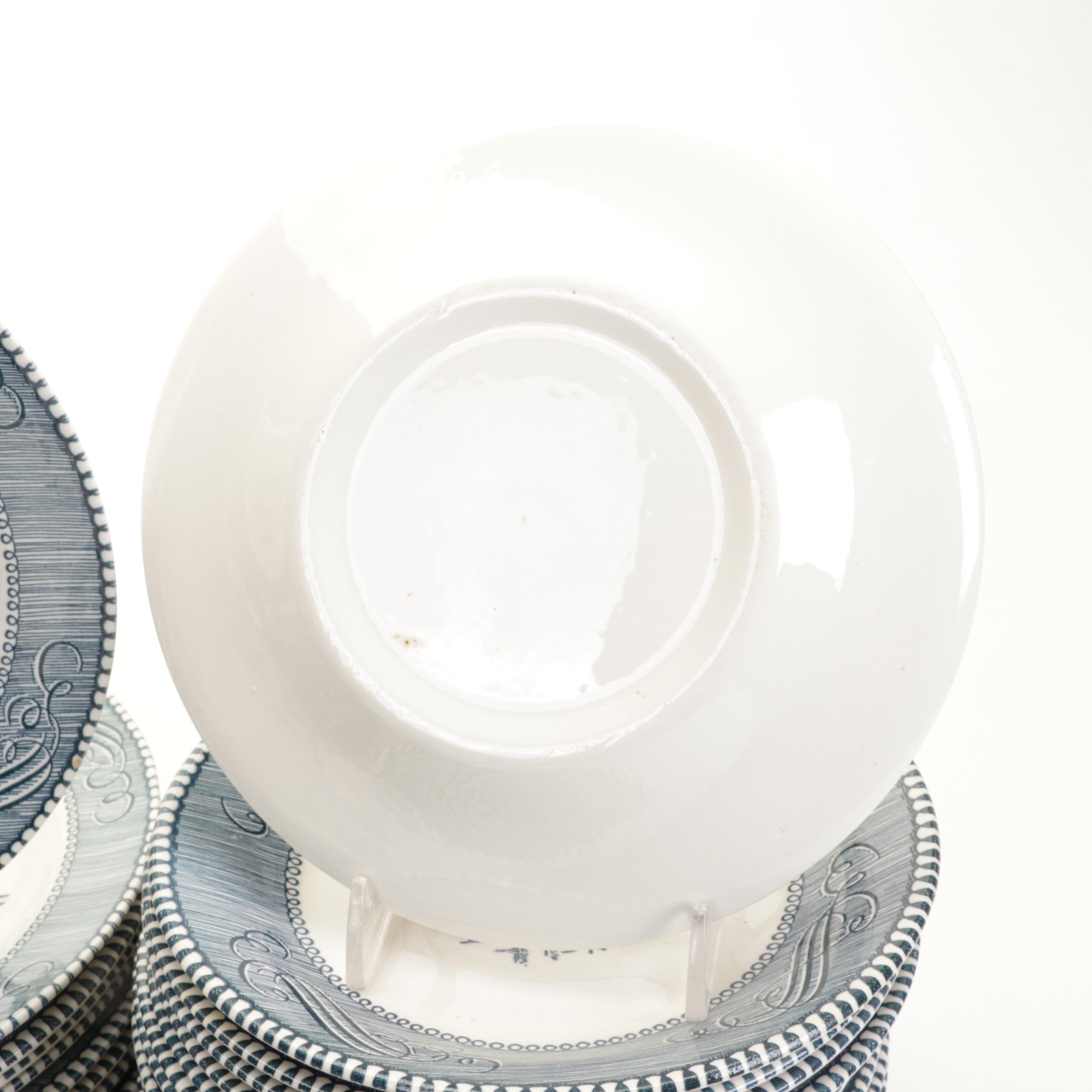 Royal U.S.A. "Currier & Ives Blue" Dinnerware, 1950-1970