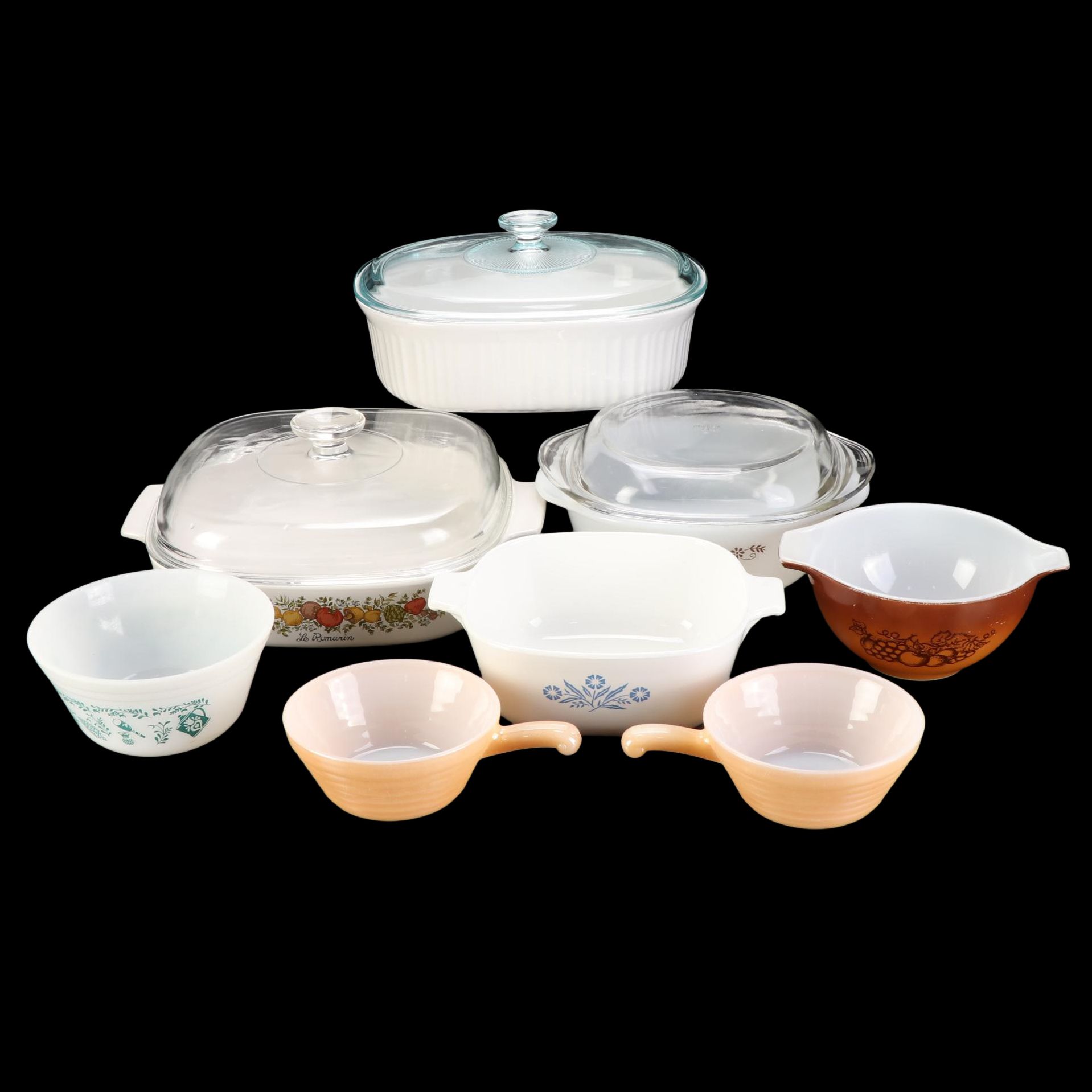Pyrex, CorningWare, Fire-King and More Casserole Dishes and Mixing Bowls