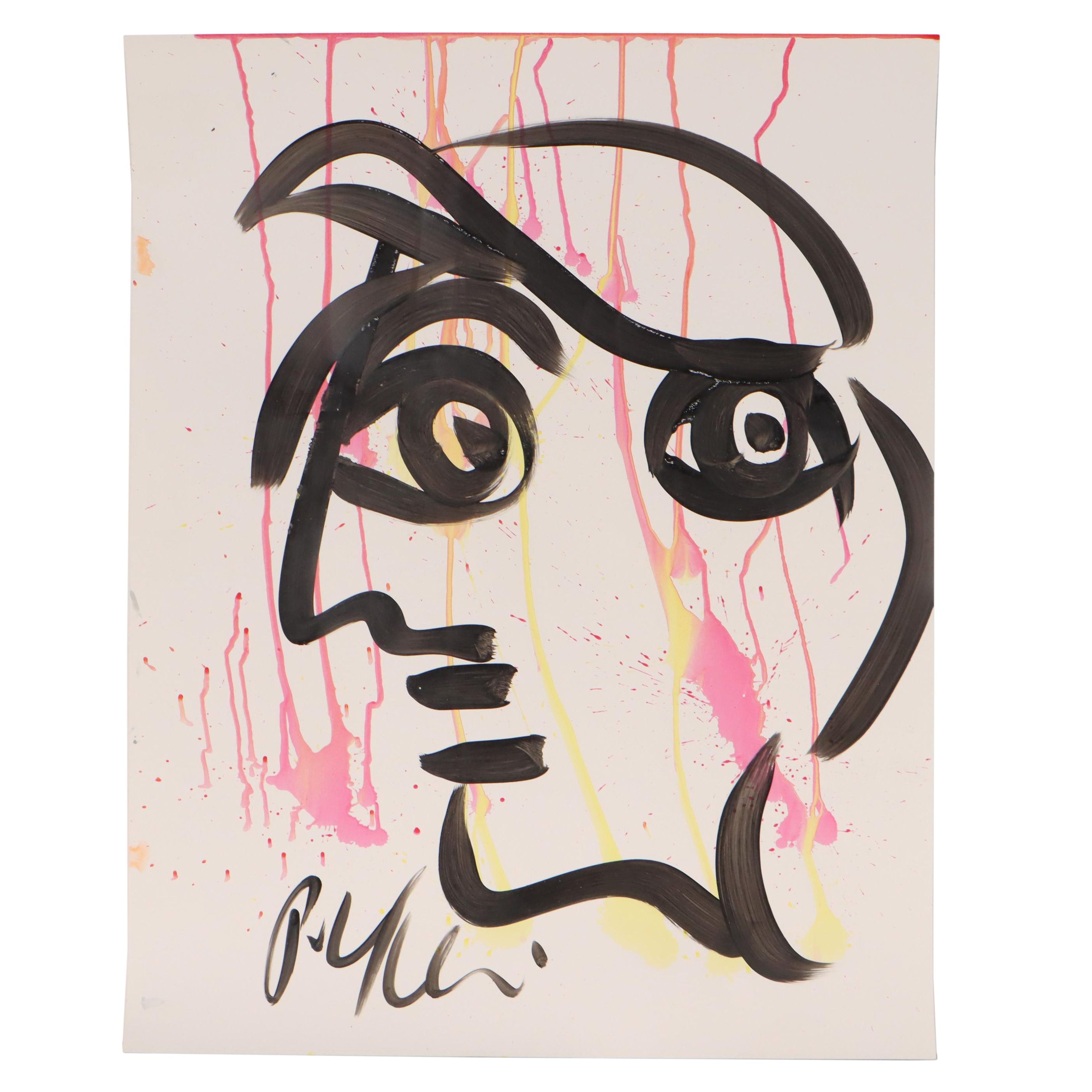 Peter Keil Abstract Portrait Acrylic Painting