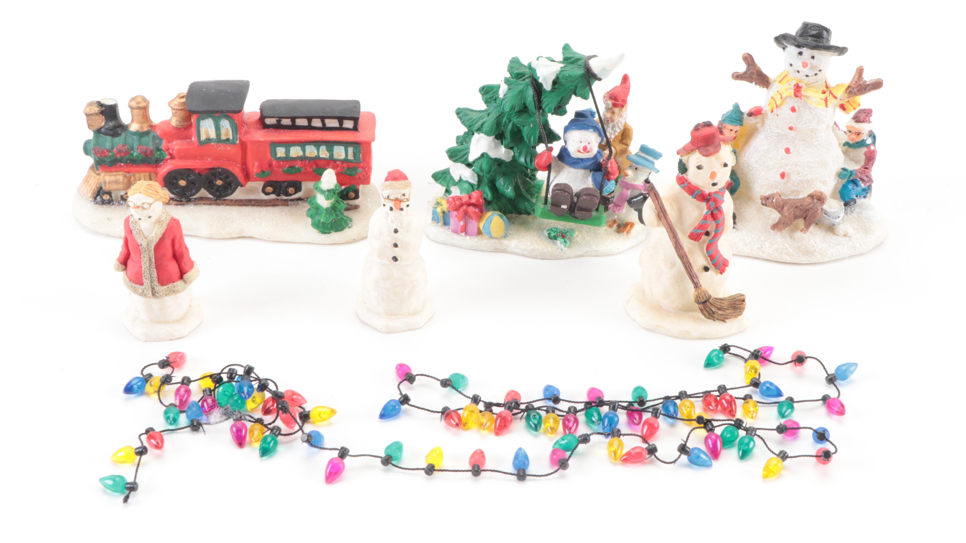 Mr. Christmas and St. Nicholas Square Christmas Village Accessories