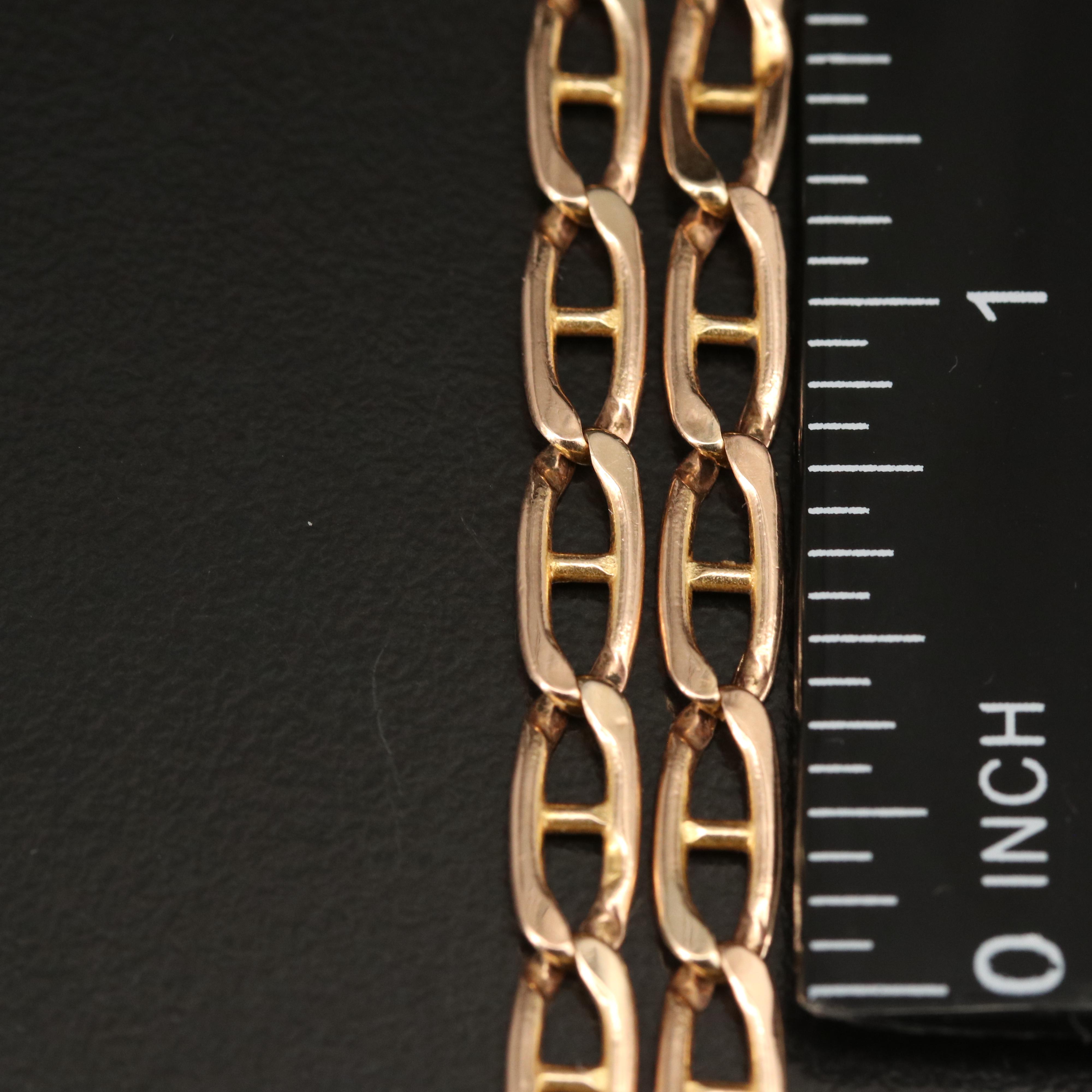 Italian 10K Mariner Chain Necklace