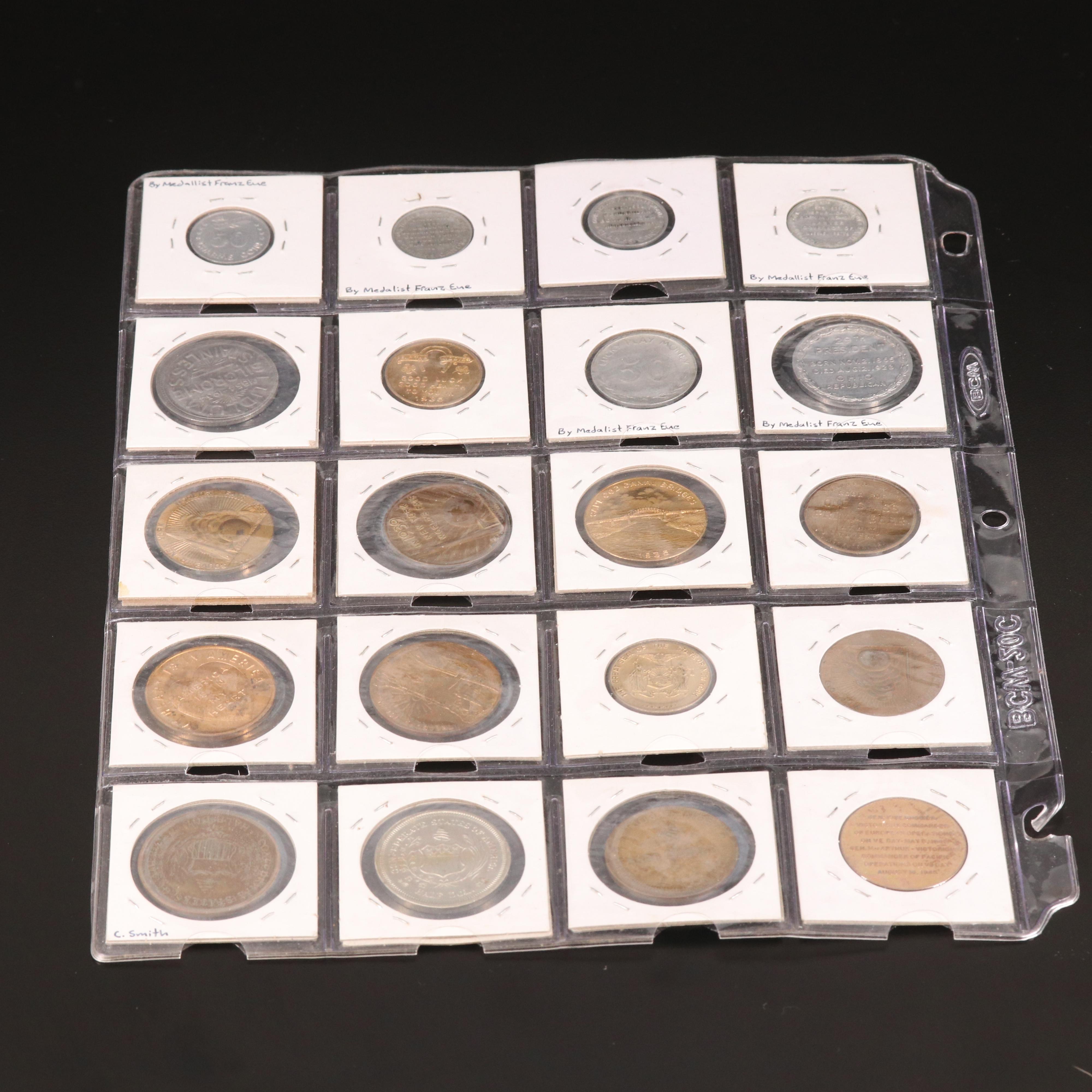 Group of Twenty United States Modern Tokens