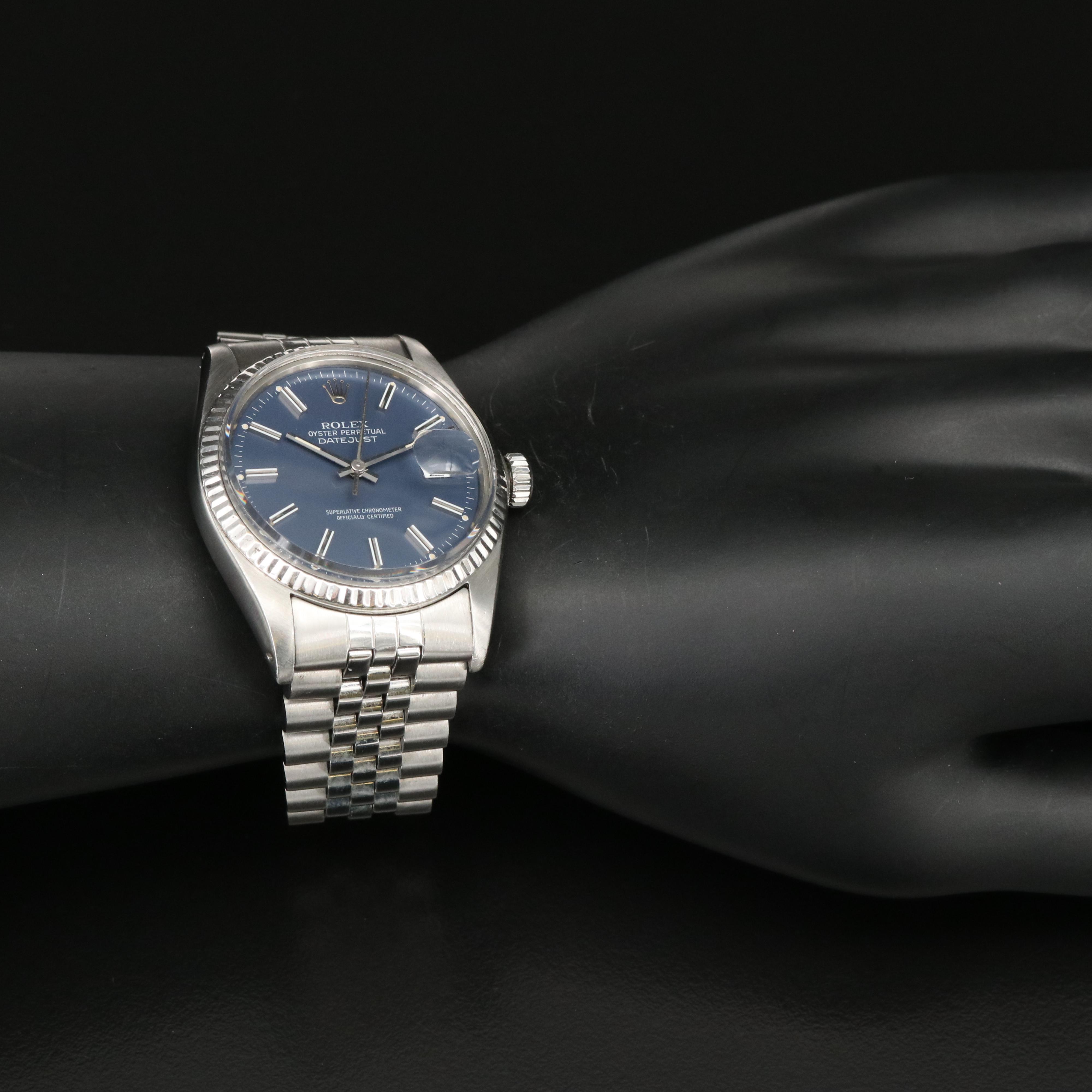 1982 Rolex Datejust Blue Dial Watch