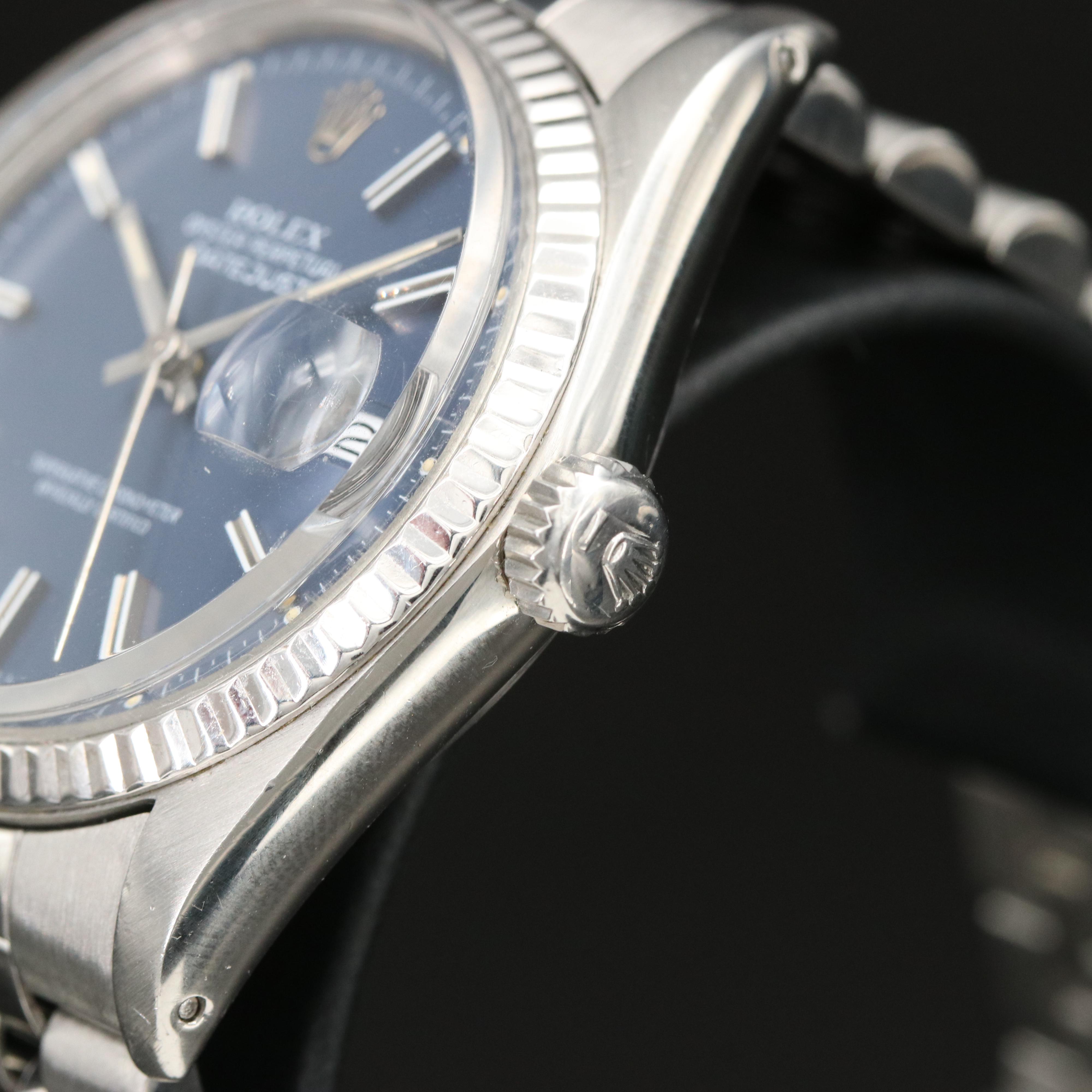 1982 Rolex Datejust Blue Dial Watch