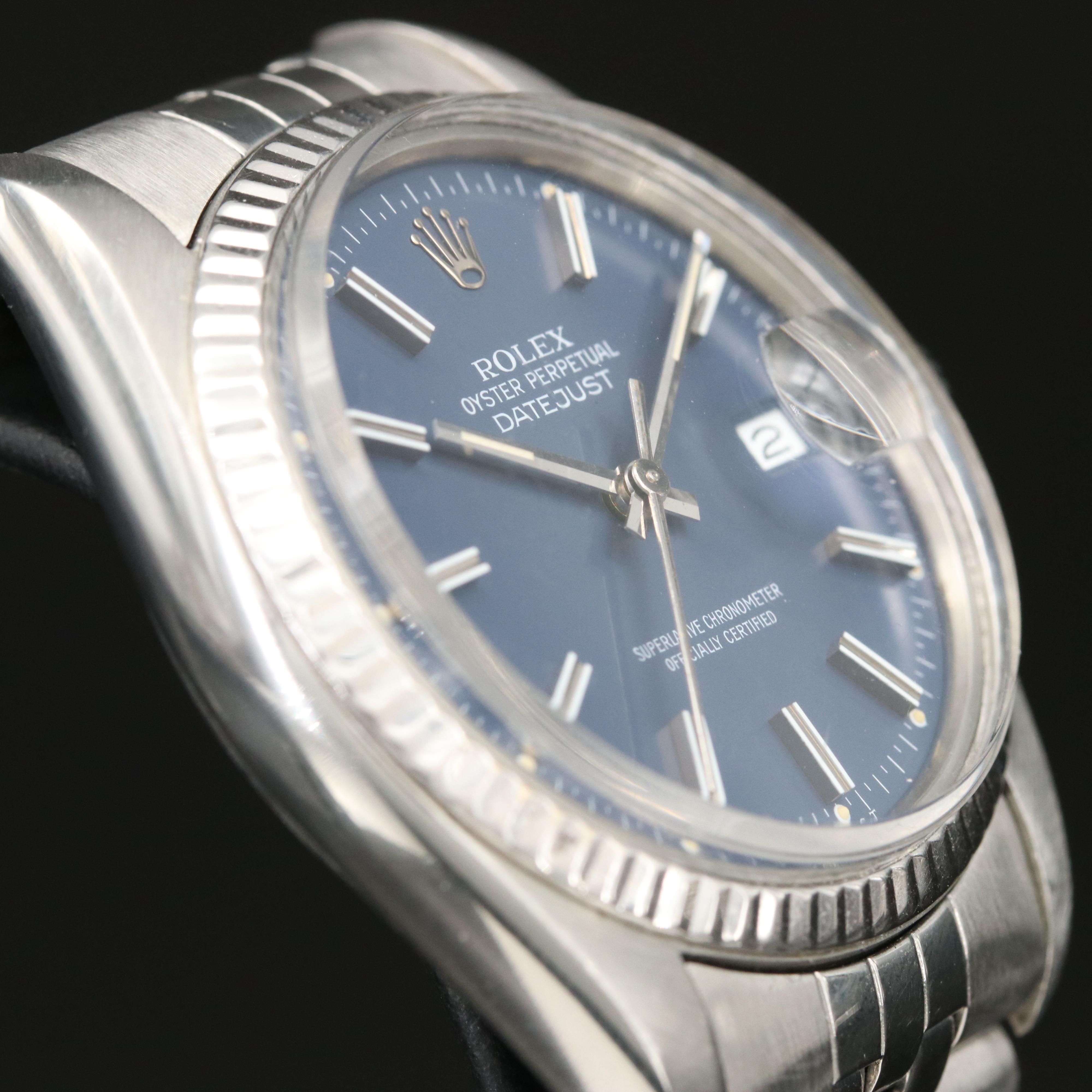1982 Rolex Datejust Blue Dial Watch