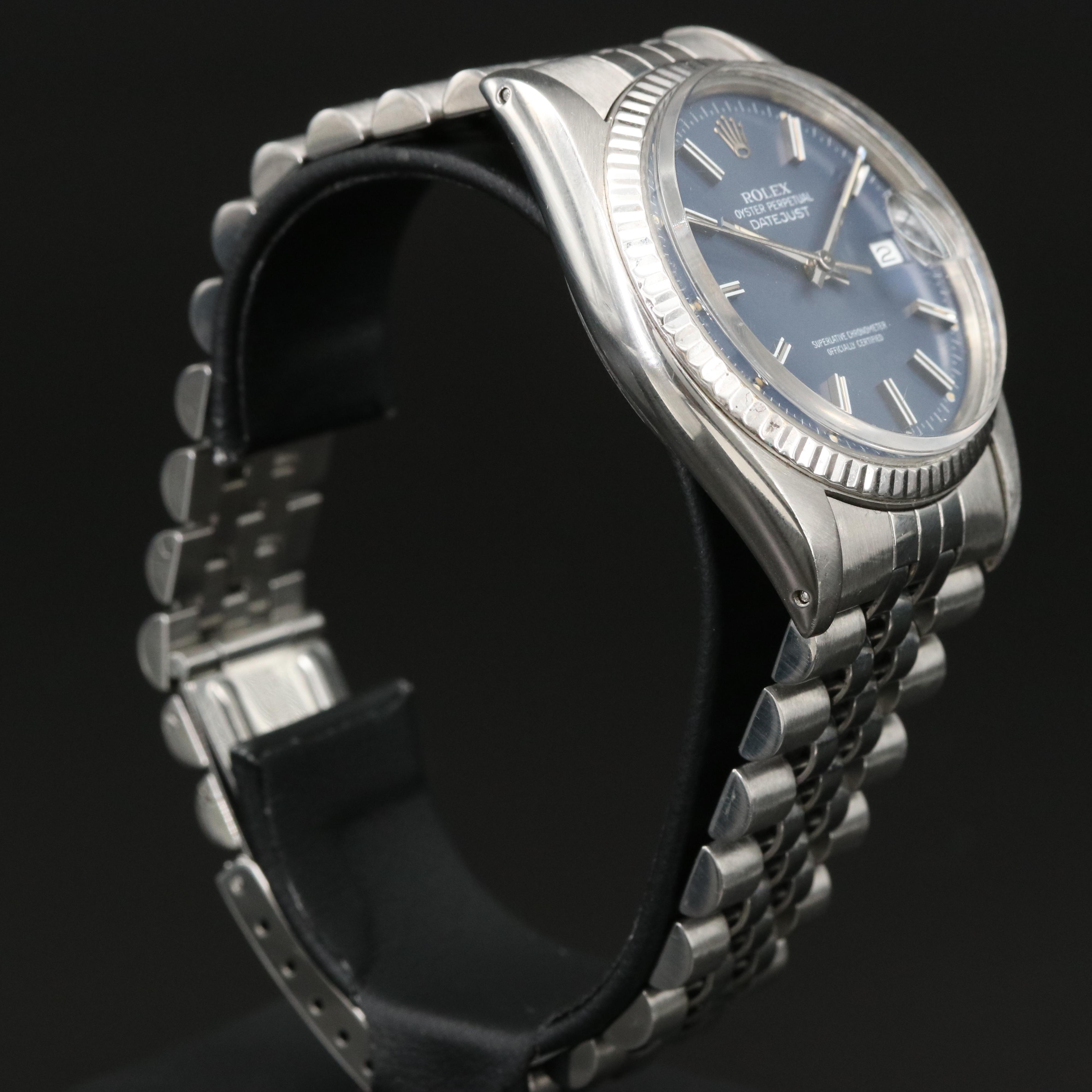 1982 Rolex Datejust Blue Dial Watch