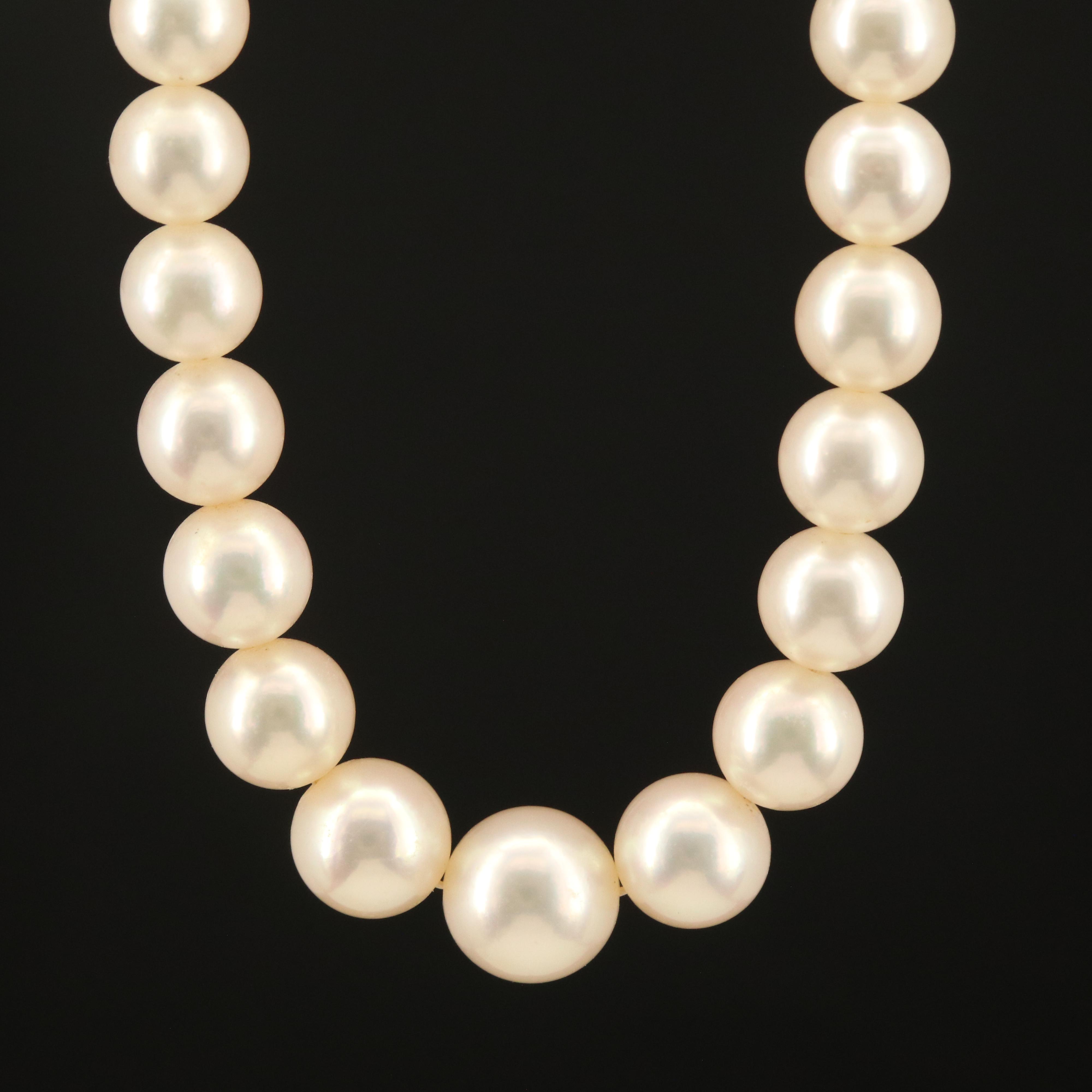 Mikimoto Pearl Necklace with 14K Clasp