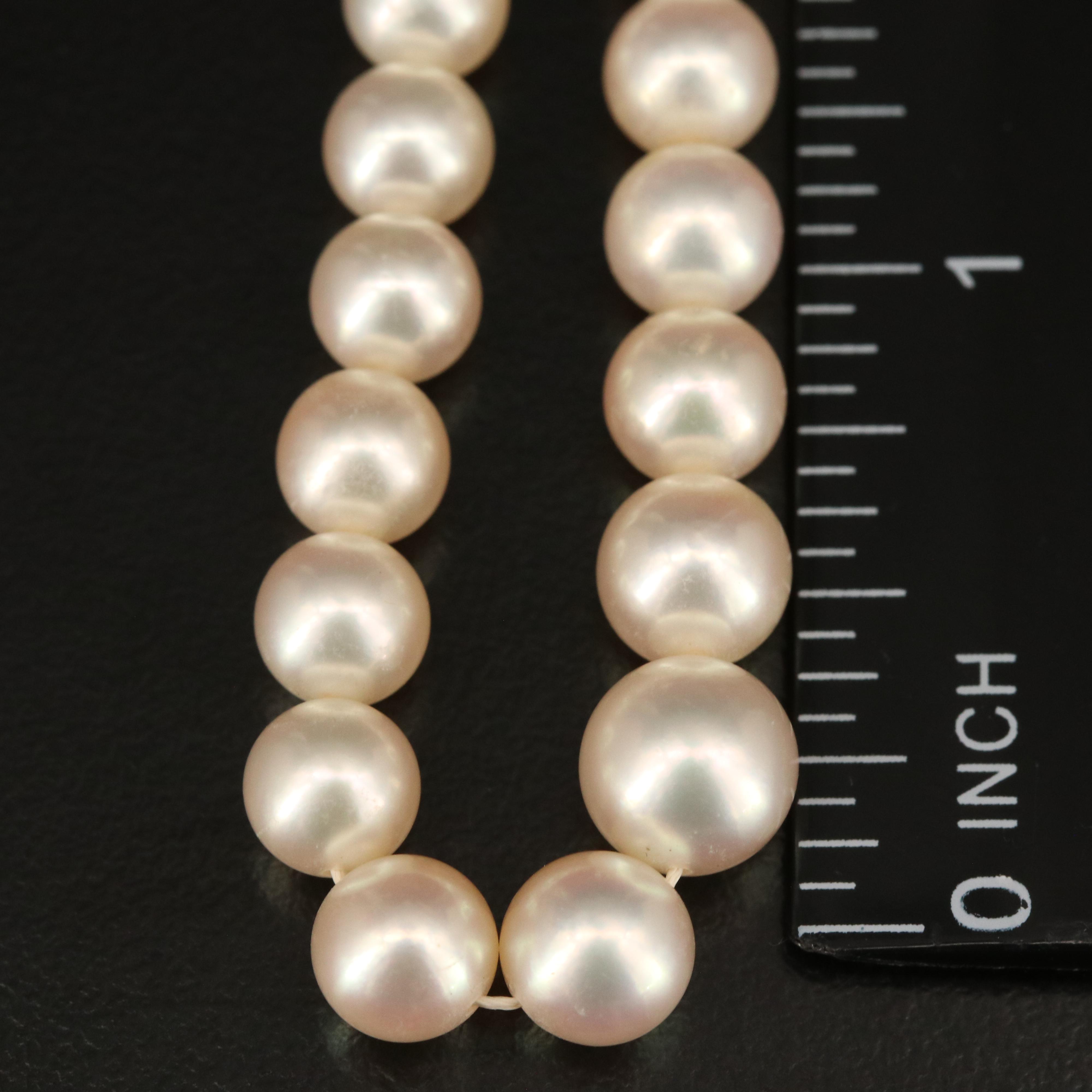 Mikimoto Pearl Necklace with 14K Clasp