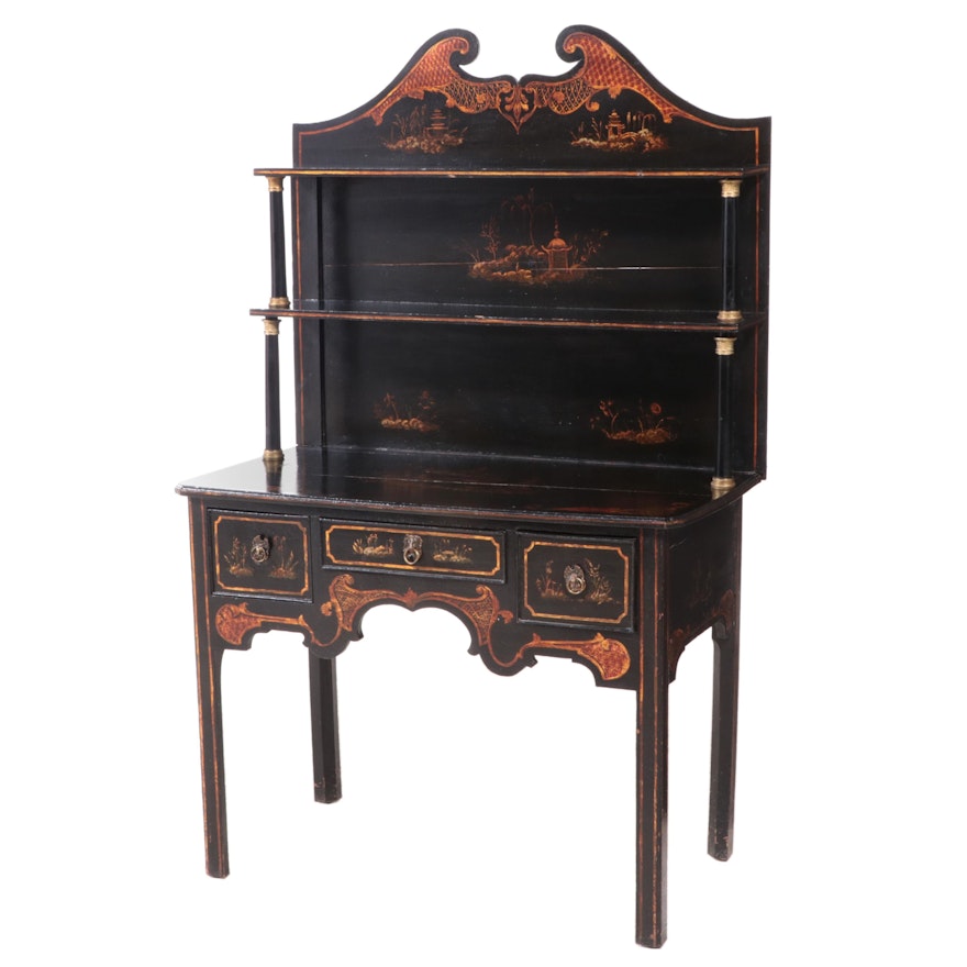 Late Victorian Chinoiserie-Decorated Chiffonier, Late 19th Century