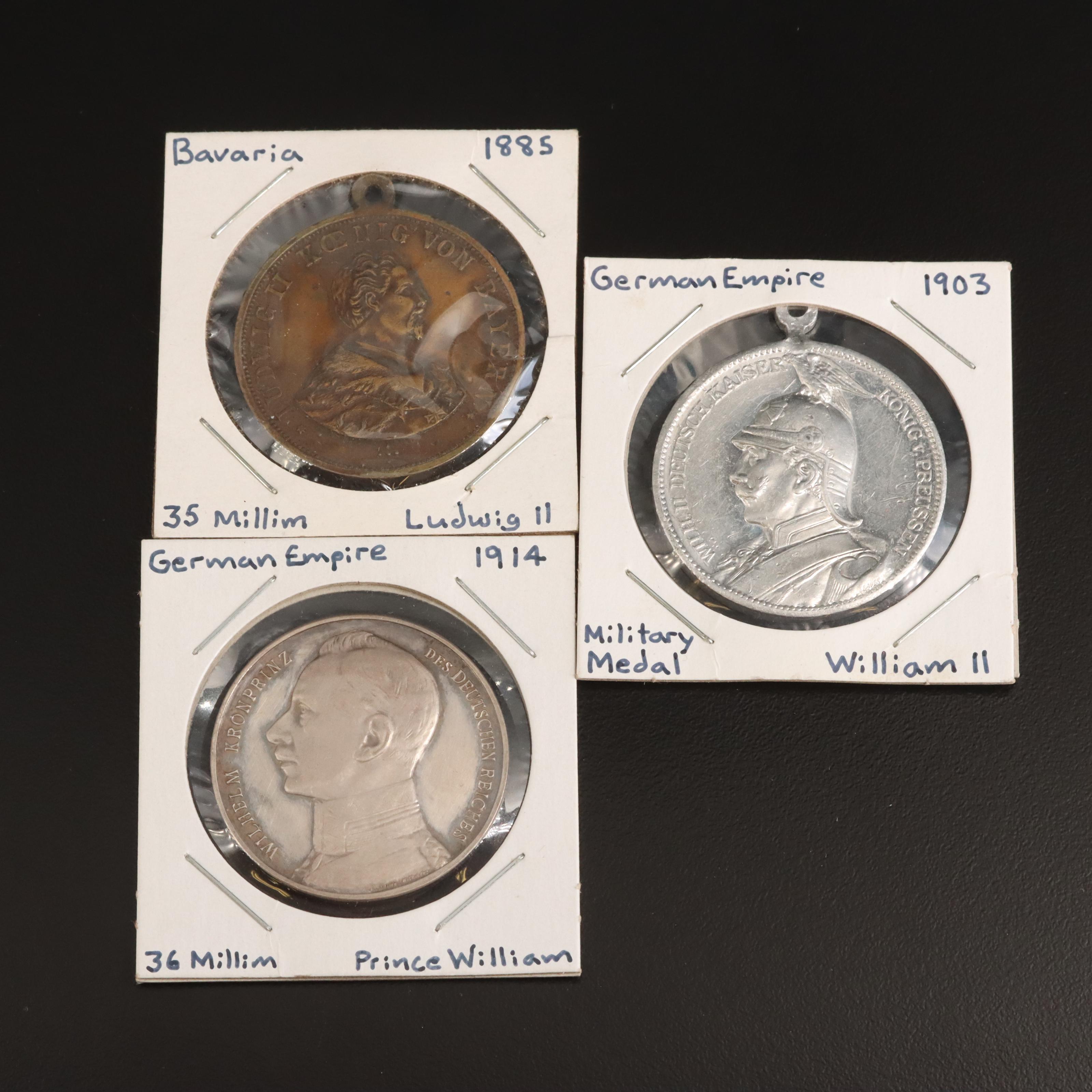 Group of Three German Empire Medals