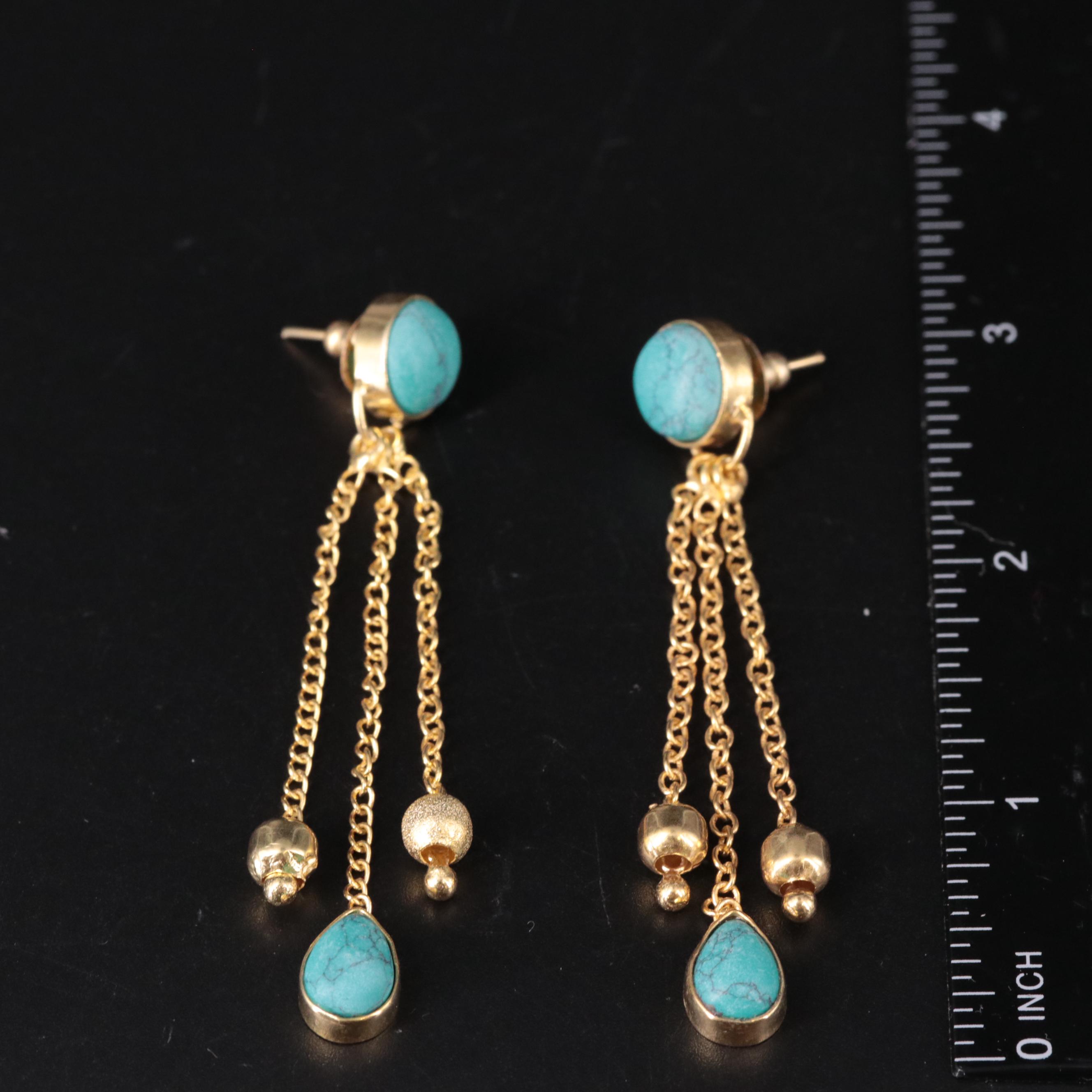 Turquoise Chandelier Earrings