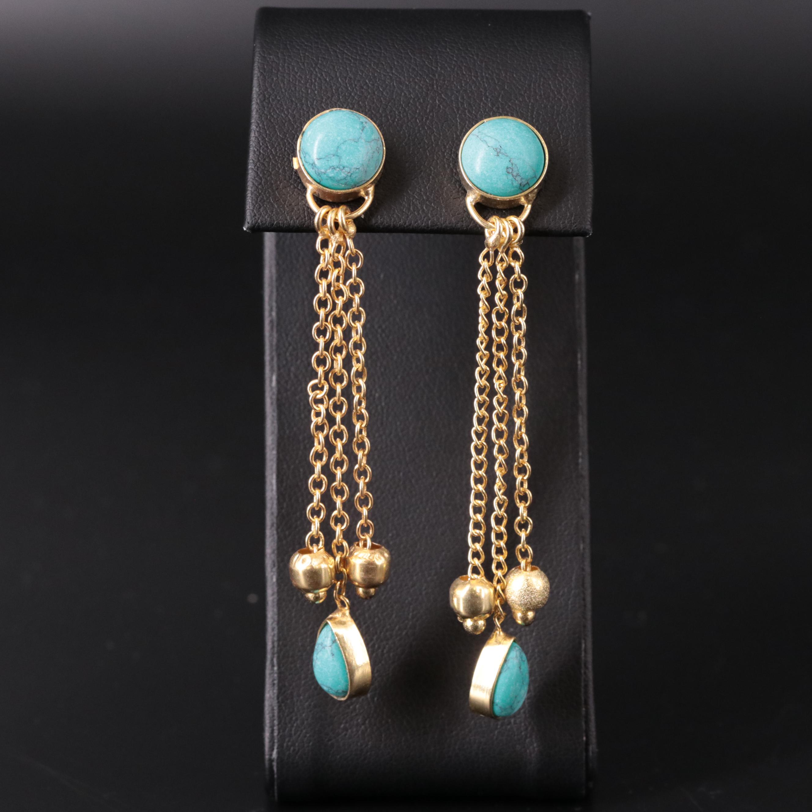 Turquoise Chandelier Earrings
