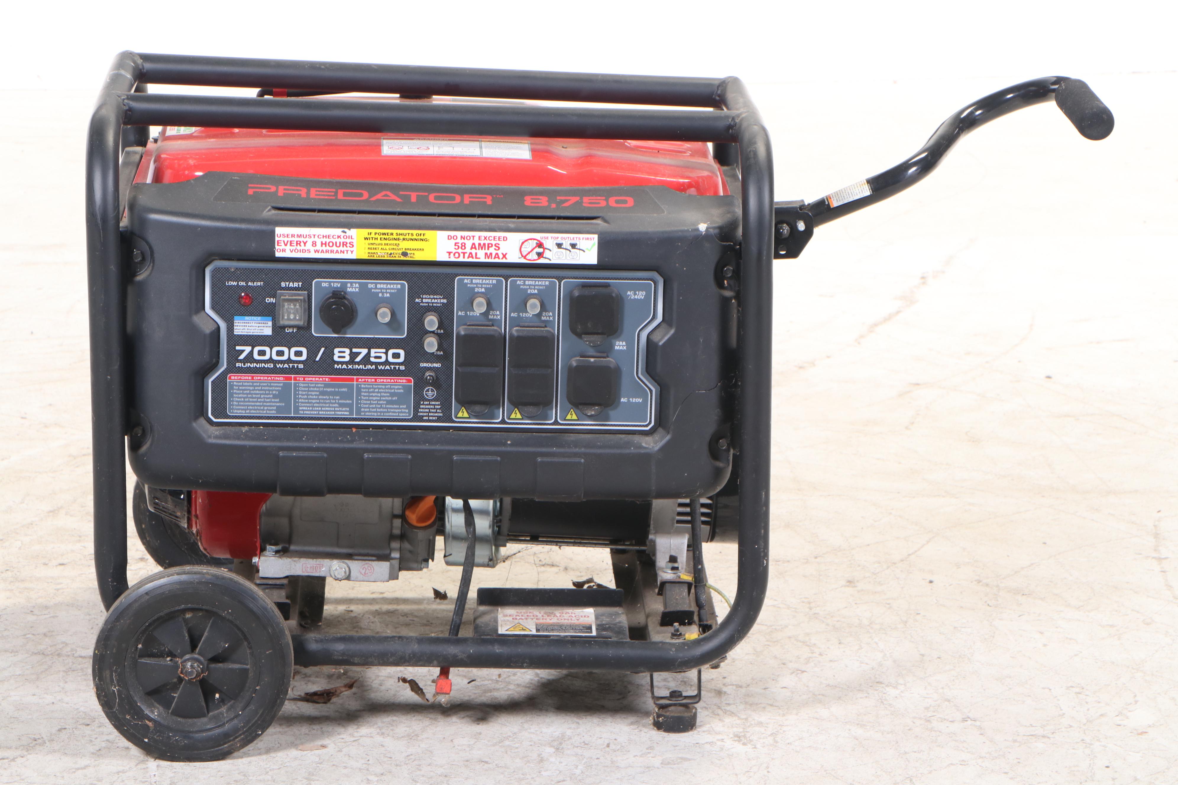 Predator 8,750 Gasoline-Powered 420 cc Engine Portable Generator