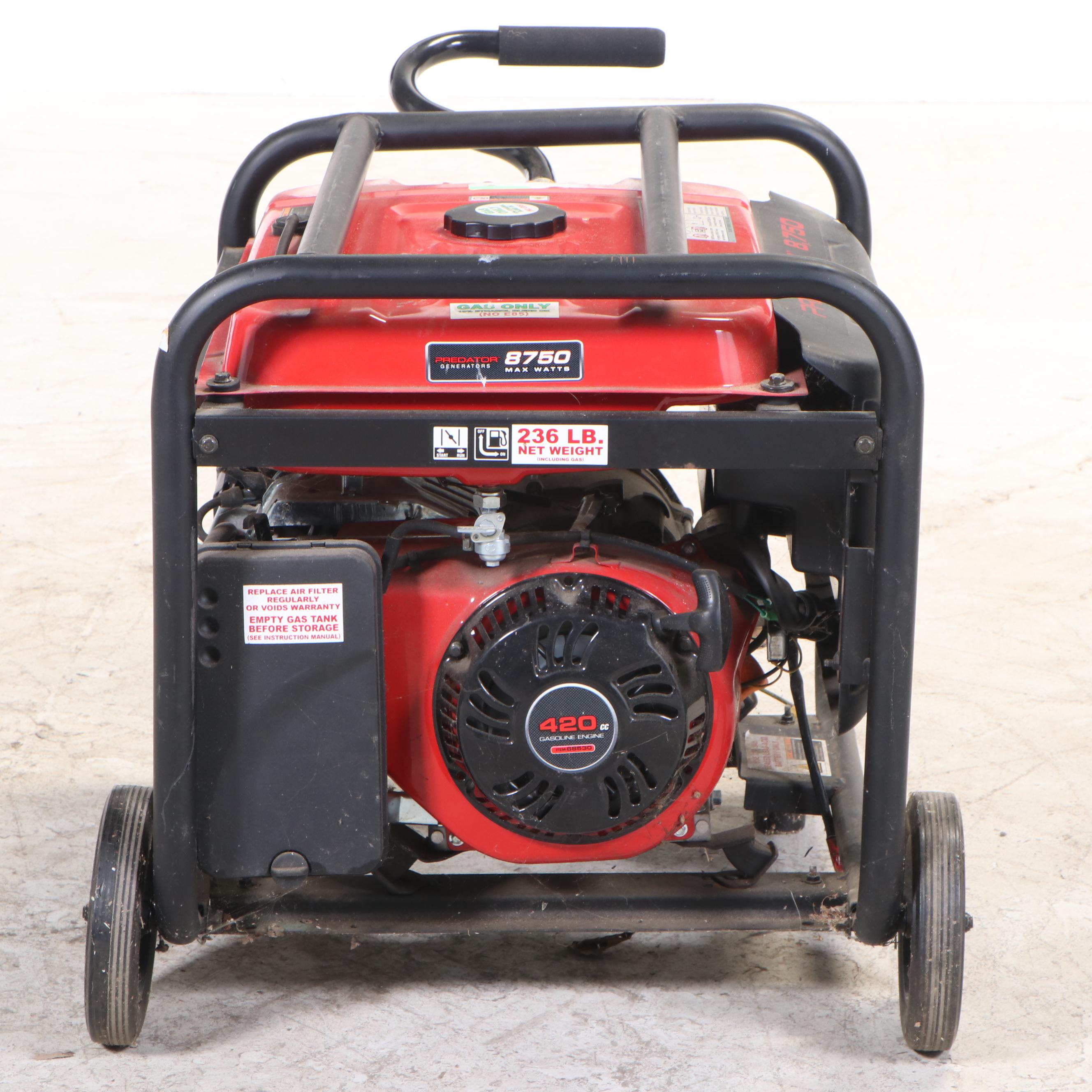 Predator 8,750 Gasoline-Powered 420 cc Engine Portable Generator