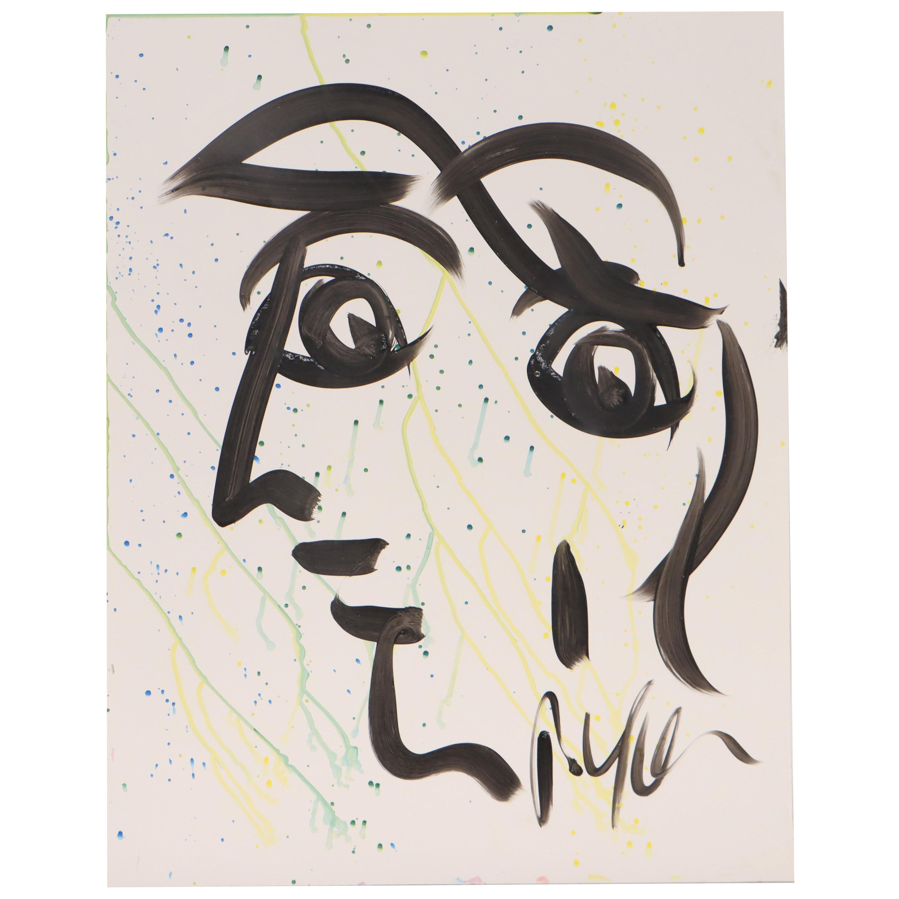 Peter Keil Abstract Portrait Acrylic Painting