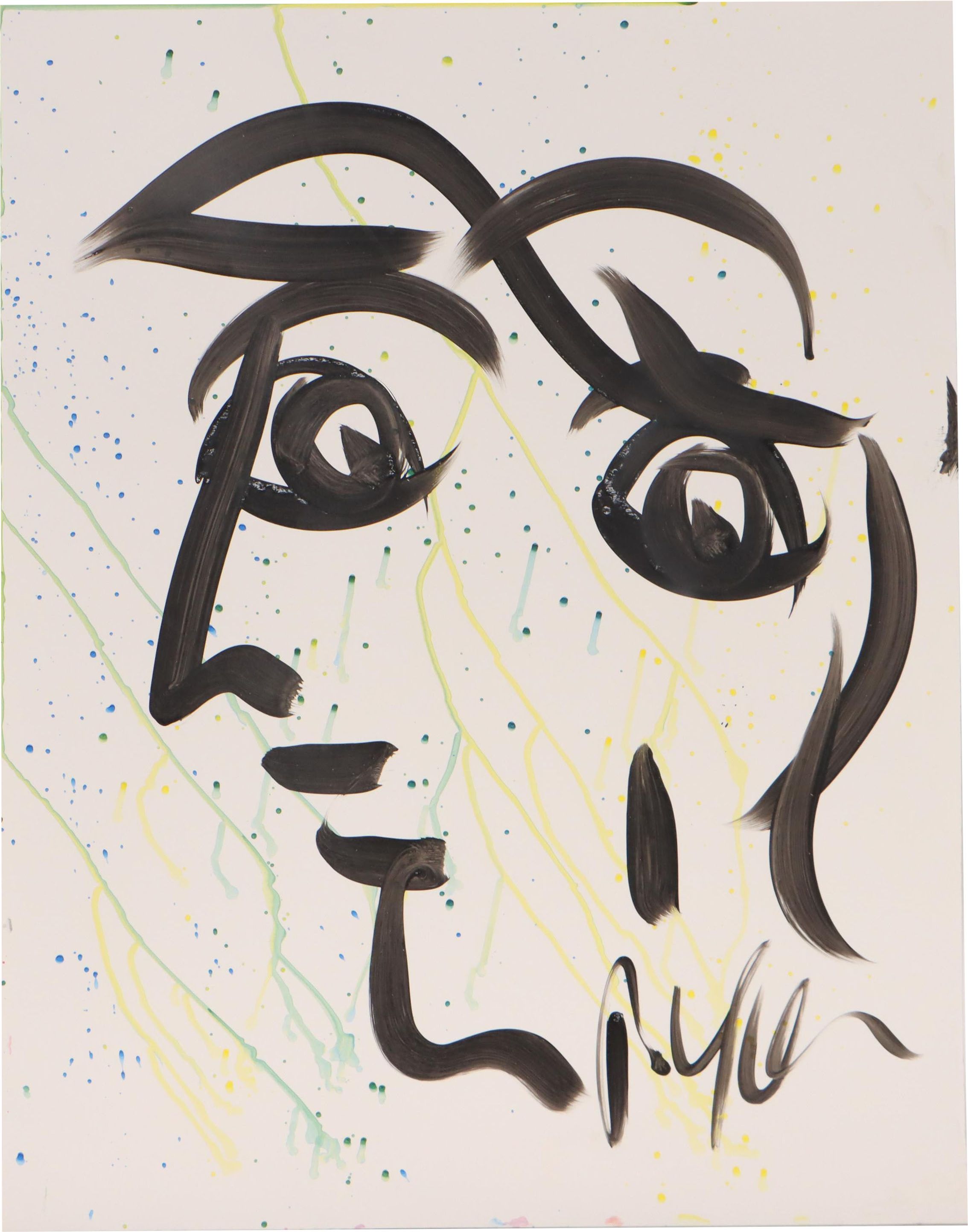 Peter Keil Abstract Portrait Acrylic Painting