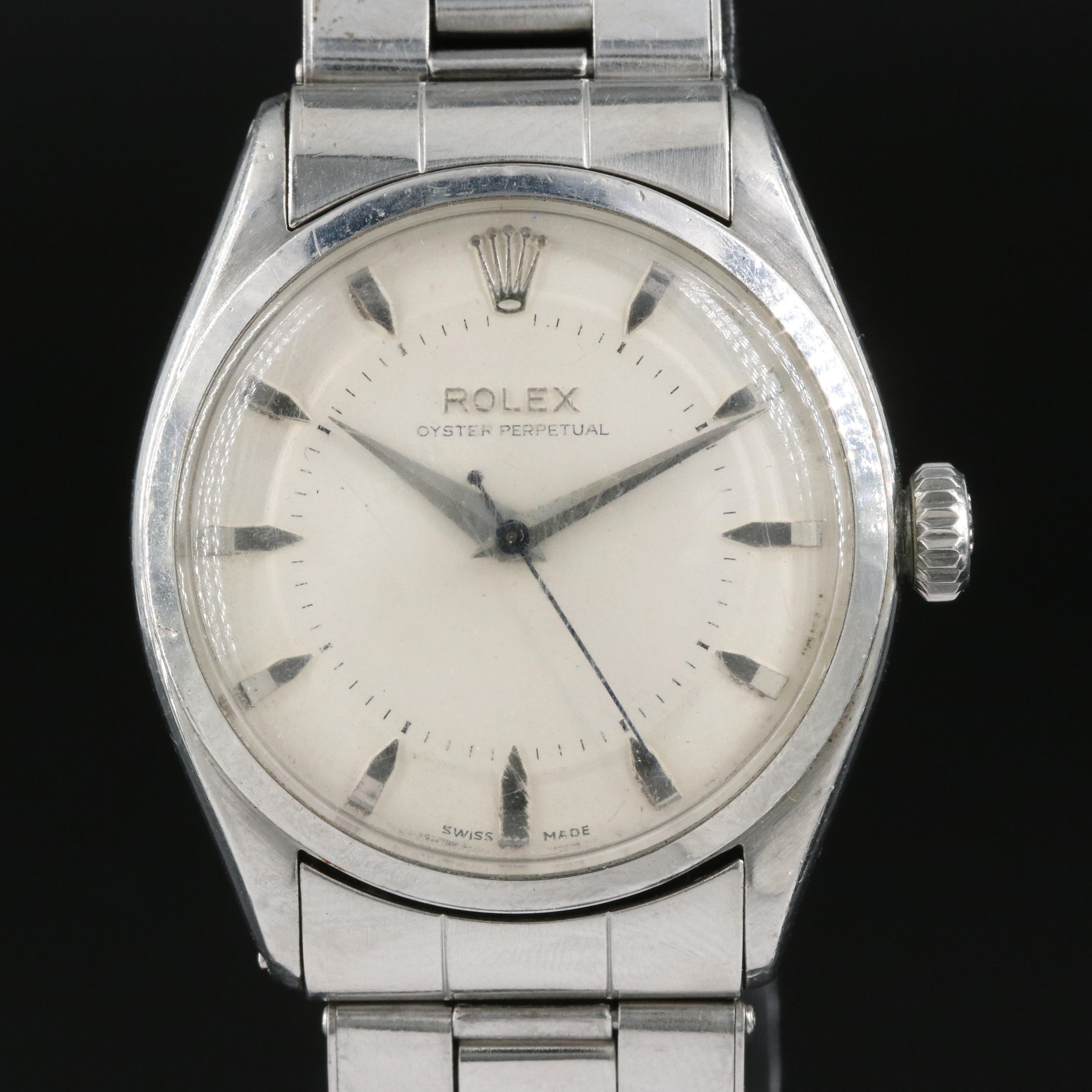 1952 Rolex Oyster Perpetual "Semi Bubble Back" Watch