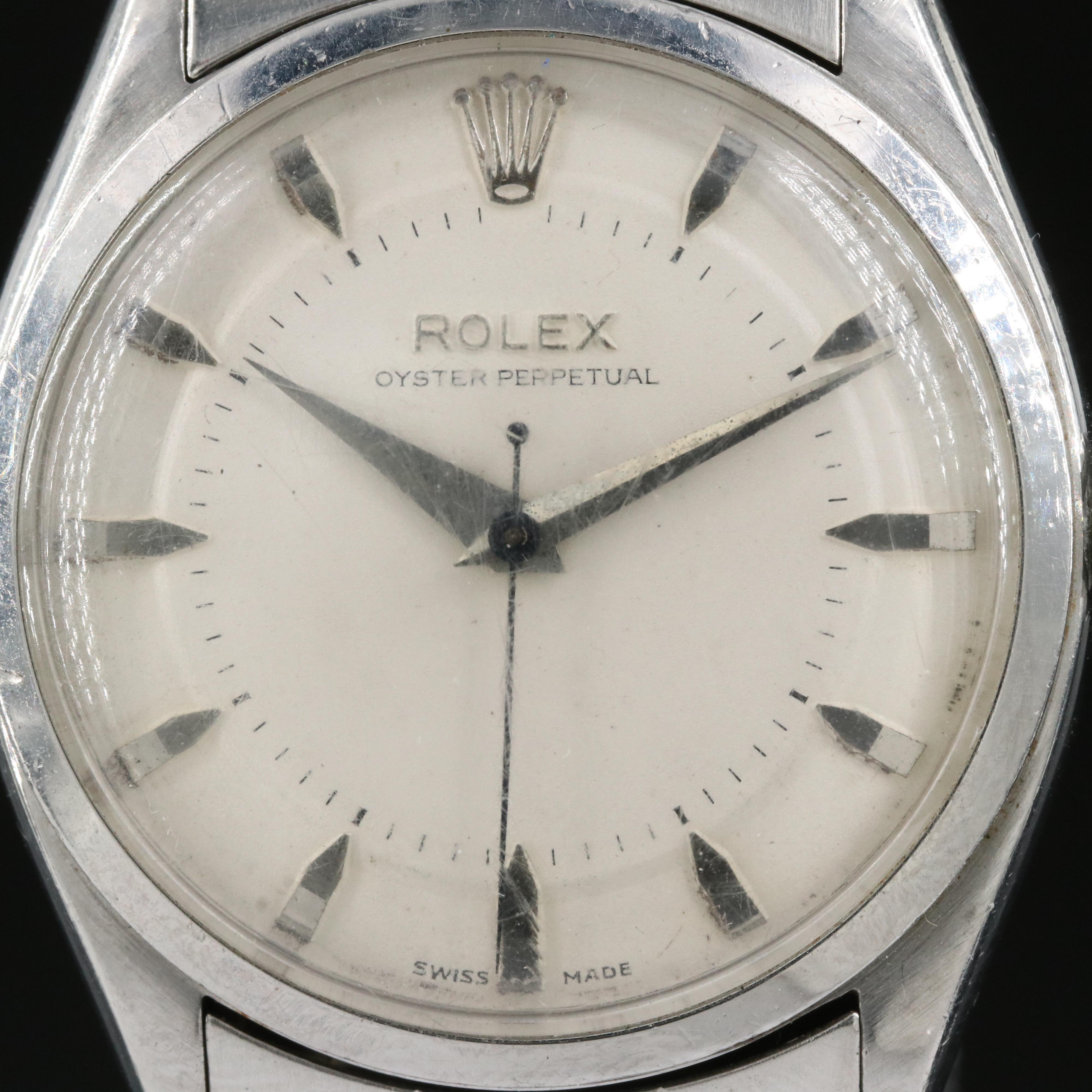 1952 Rolex Oyster Perpetual "Semi Bubble Back" Watch