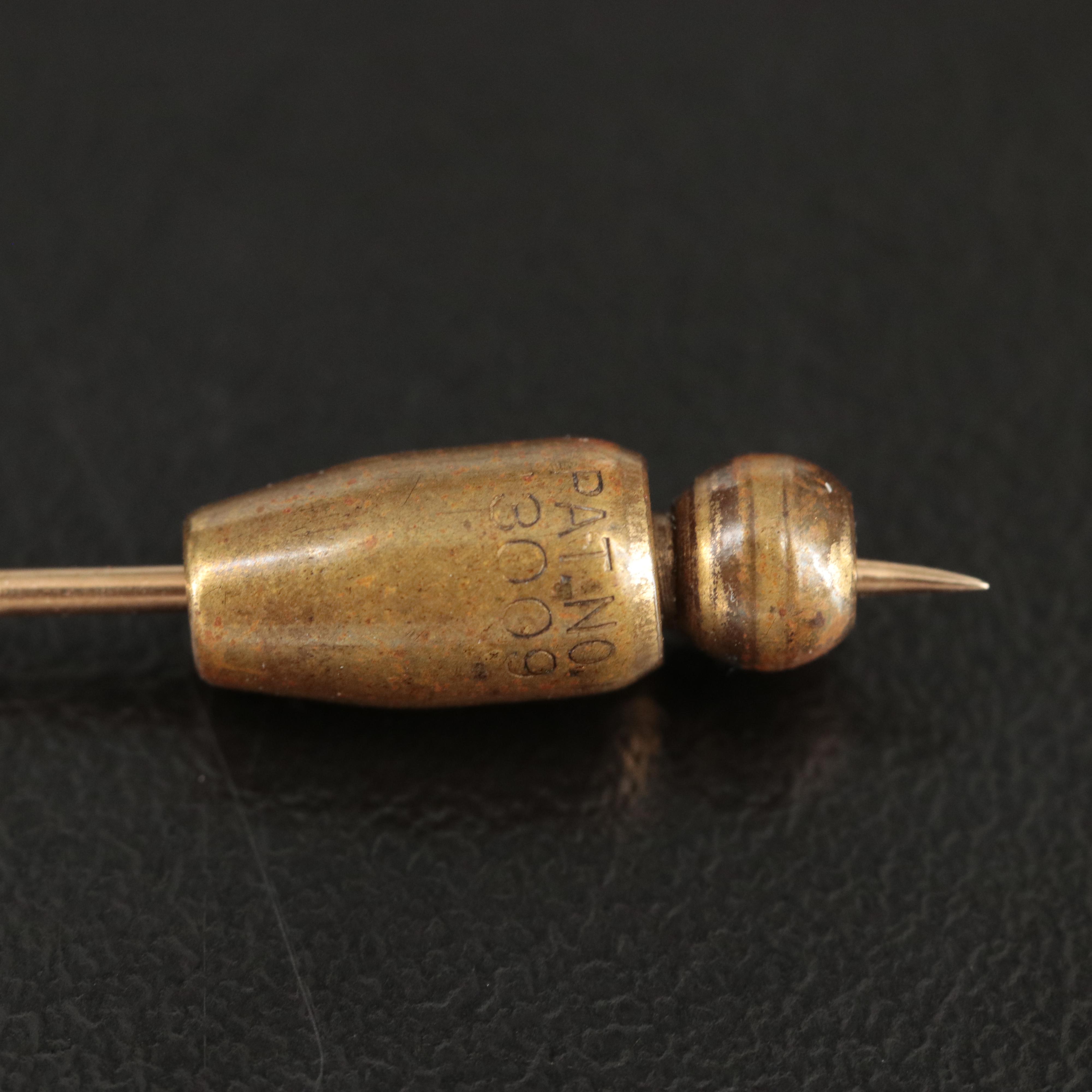 Antique 10K Stick Pins and 14K Pansy Flower Stick Pin