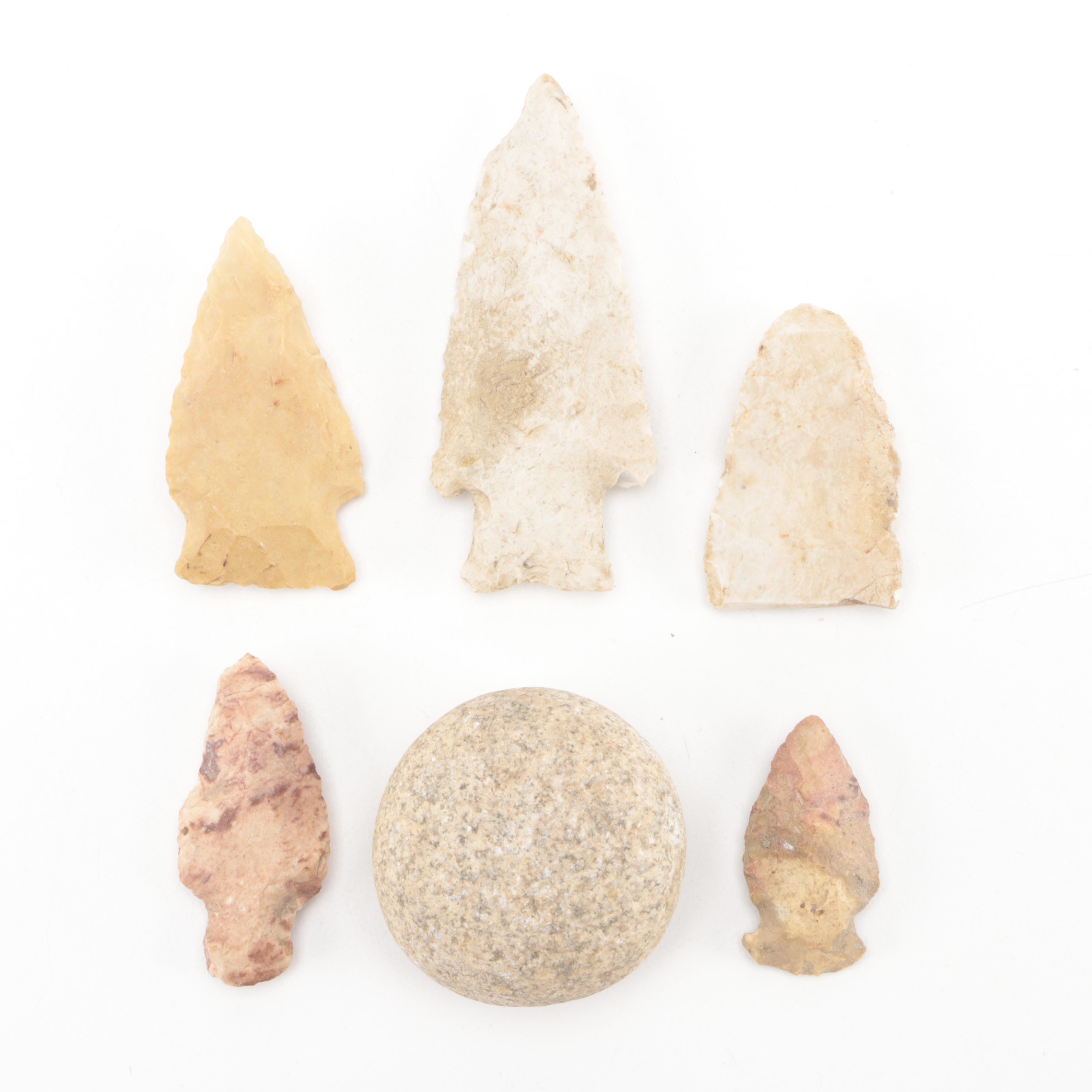 Knapped Projectile Points and Other Ground Stone Tools