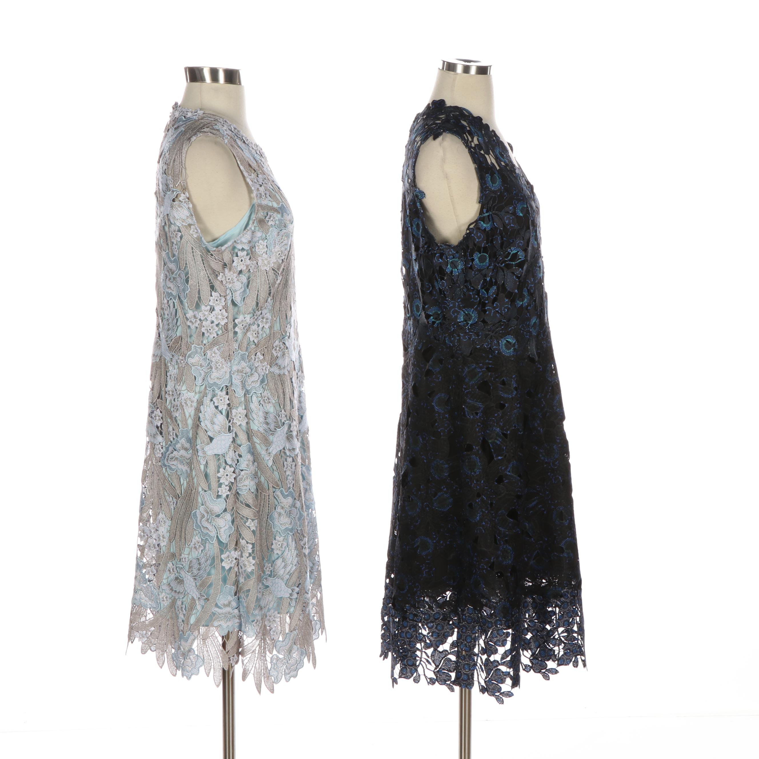 Elie Tahari Sleeveless Lace Sheath Dresses