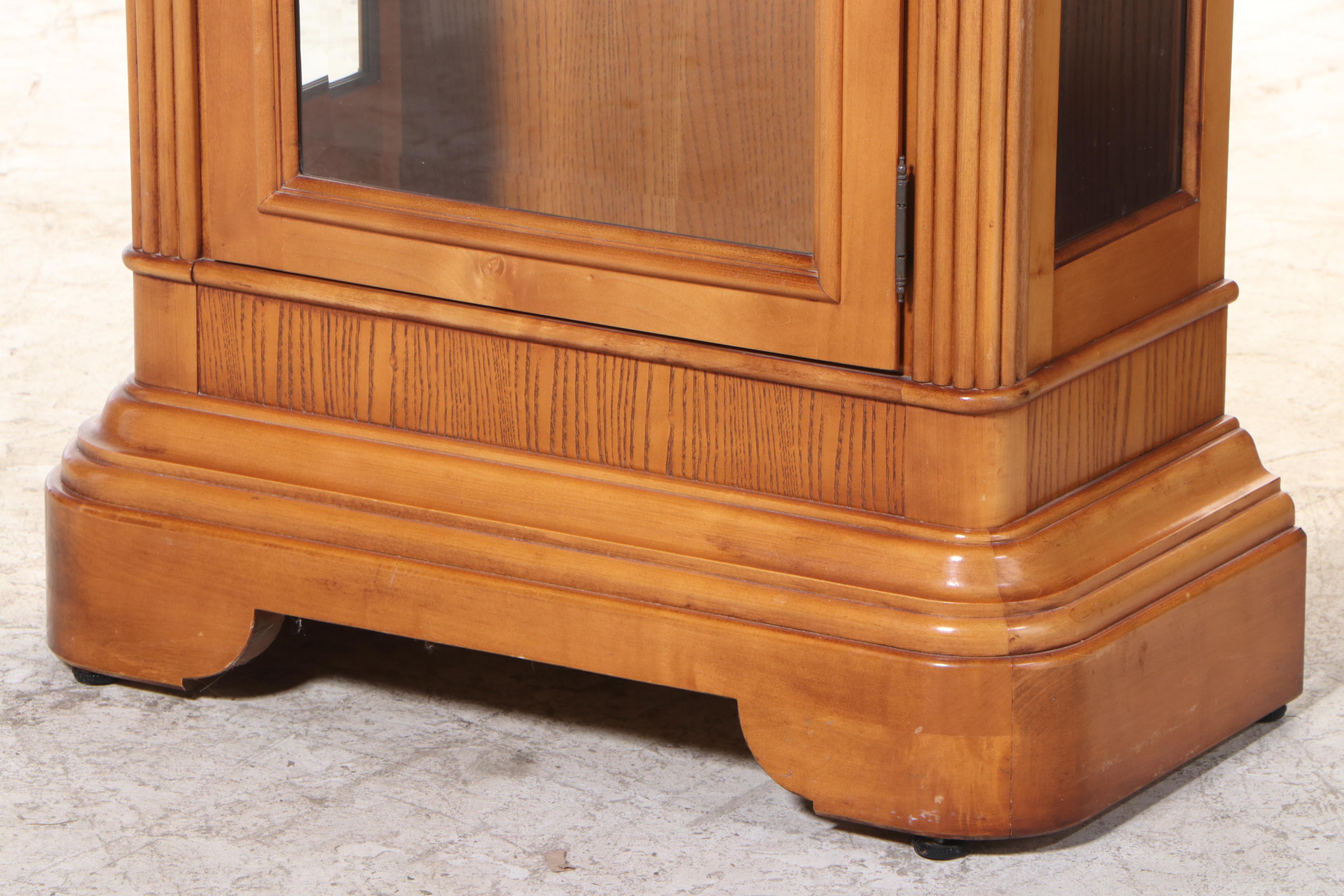 Sligh Contemporary Style Oak Grandfather Clock, Late 20th Century