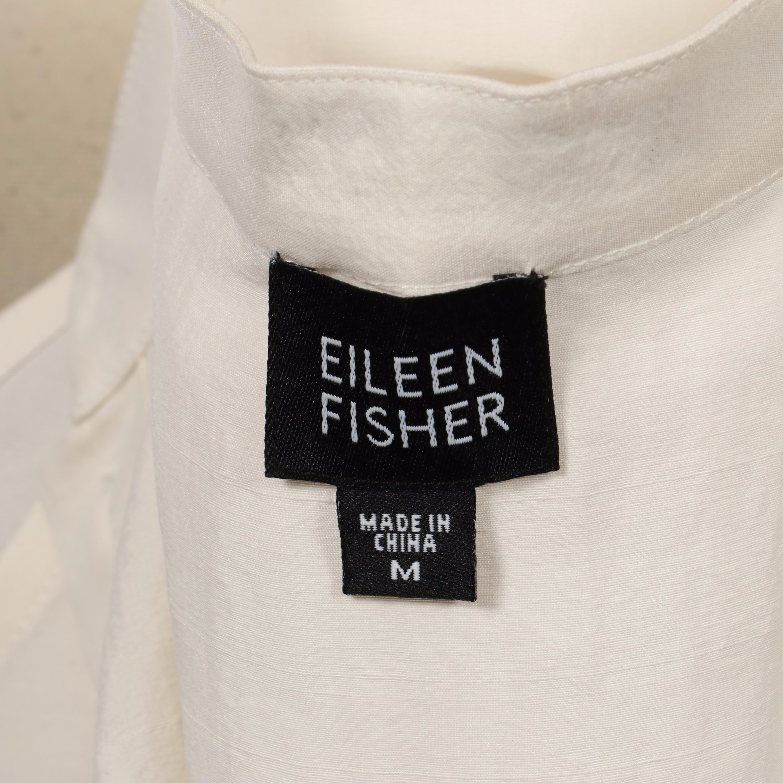 Eileen Fisher Silk Dress with Heide OST Cotton Blend Long Jacket