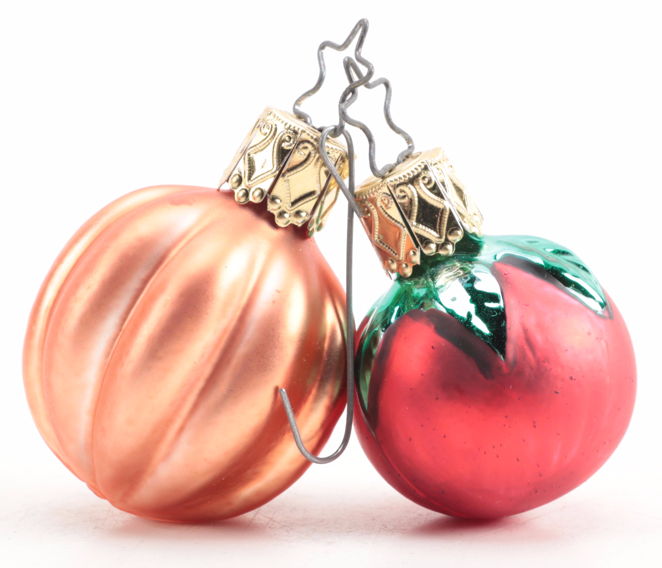 Christborn and More Hand-Painted Blown Glass Fruit and Vegetable Ornaments