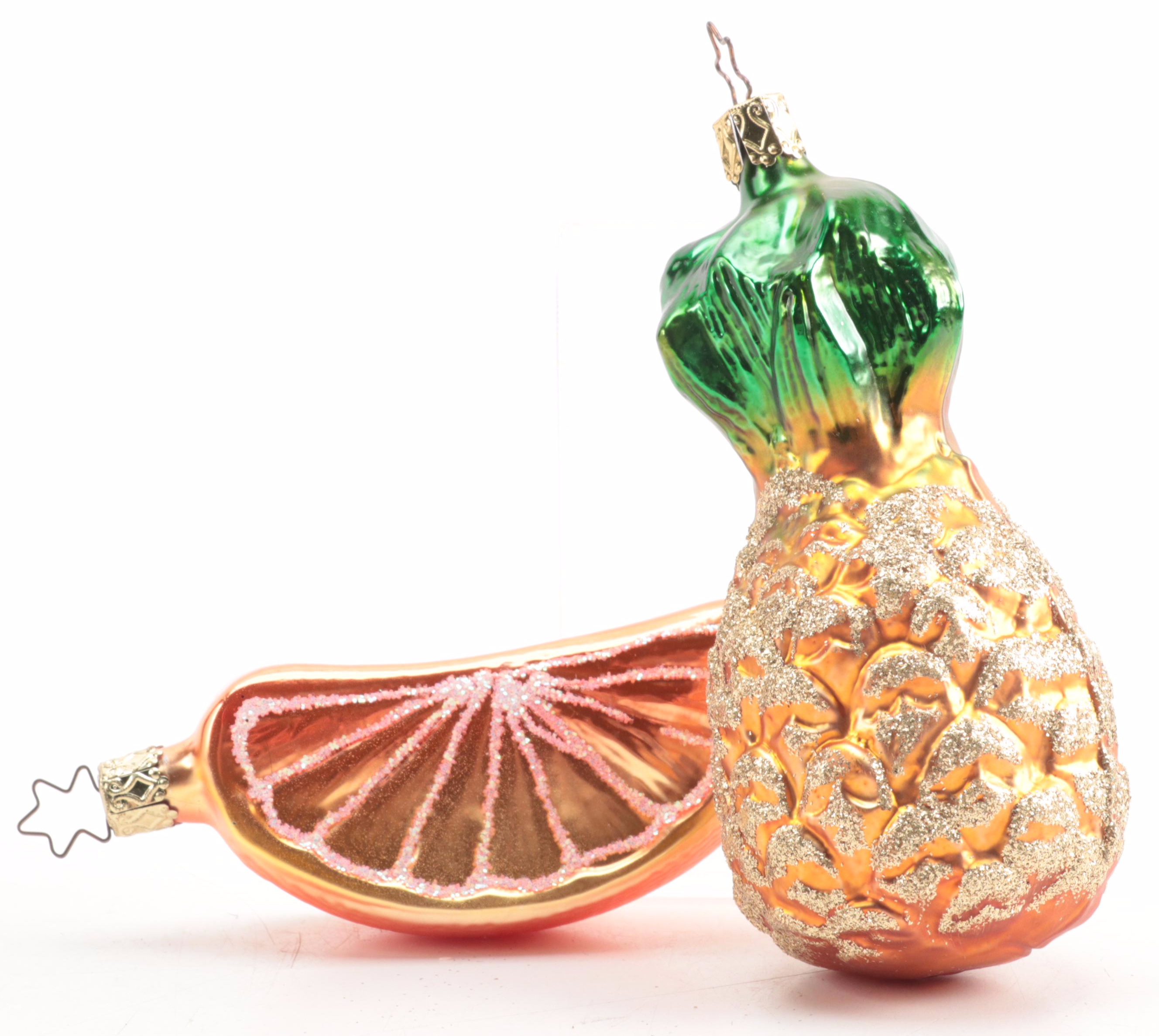 Christborn and More Hand-Painted Blown Glass Fruit and Vegetable Ornaments
